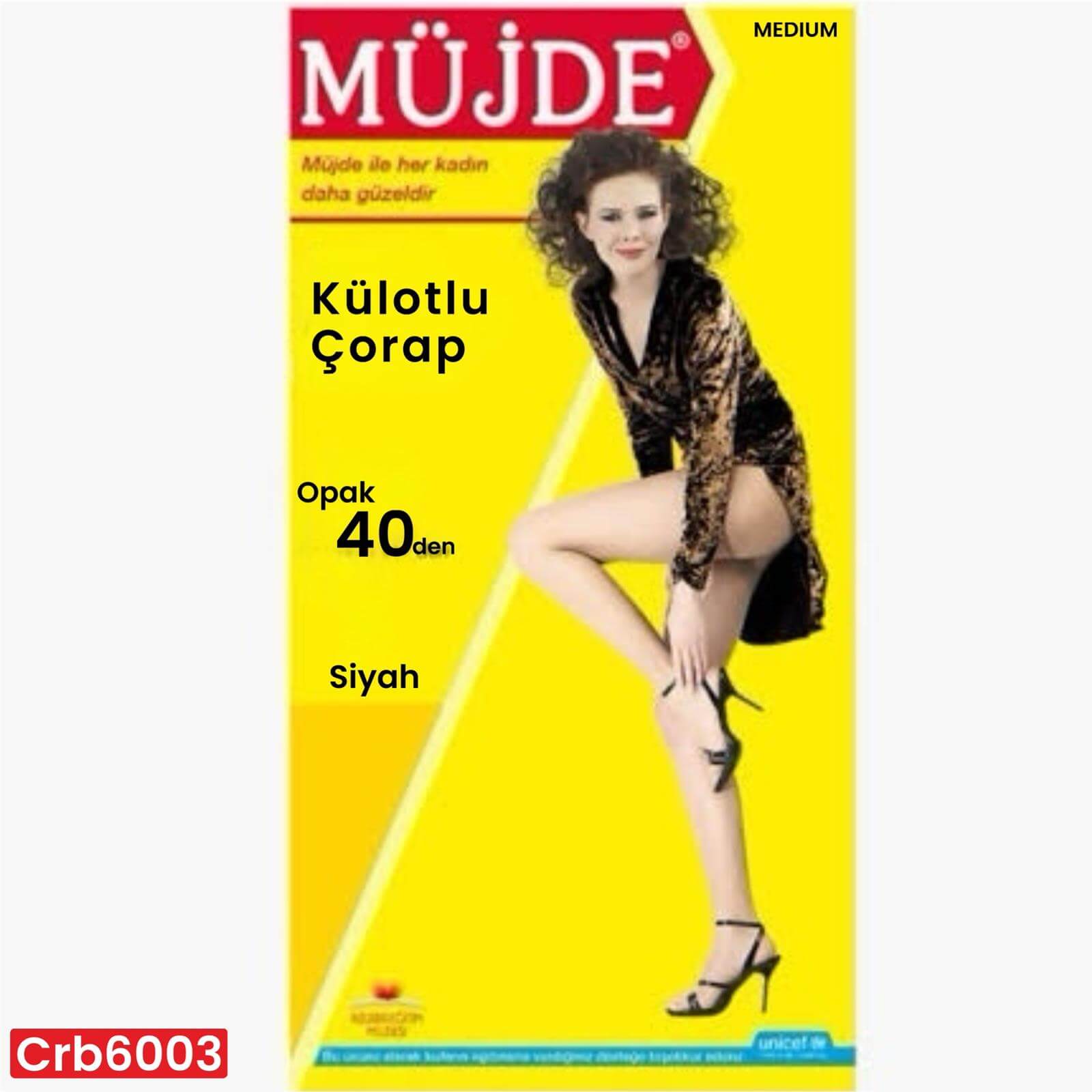 ZN-056 Müjde Külotlu Çorap (40 Denye) 500 Siyah Small