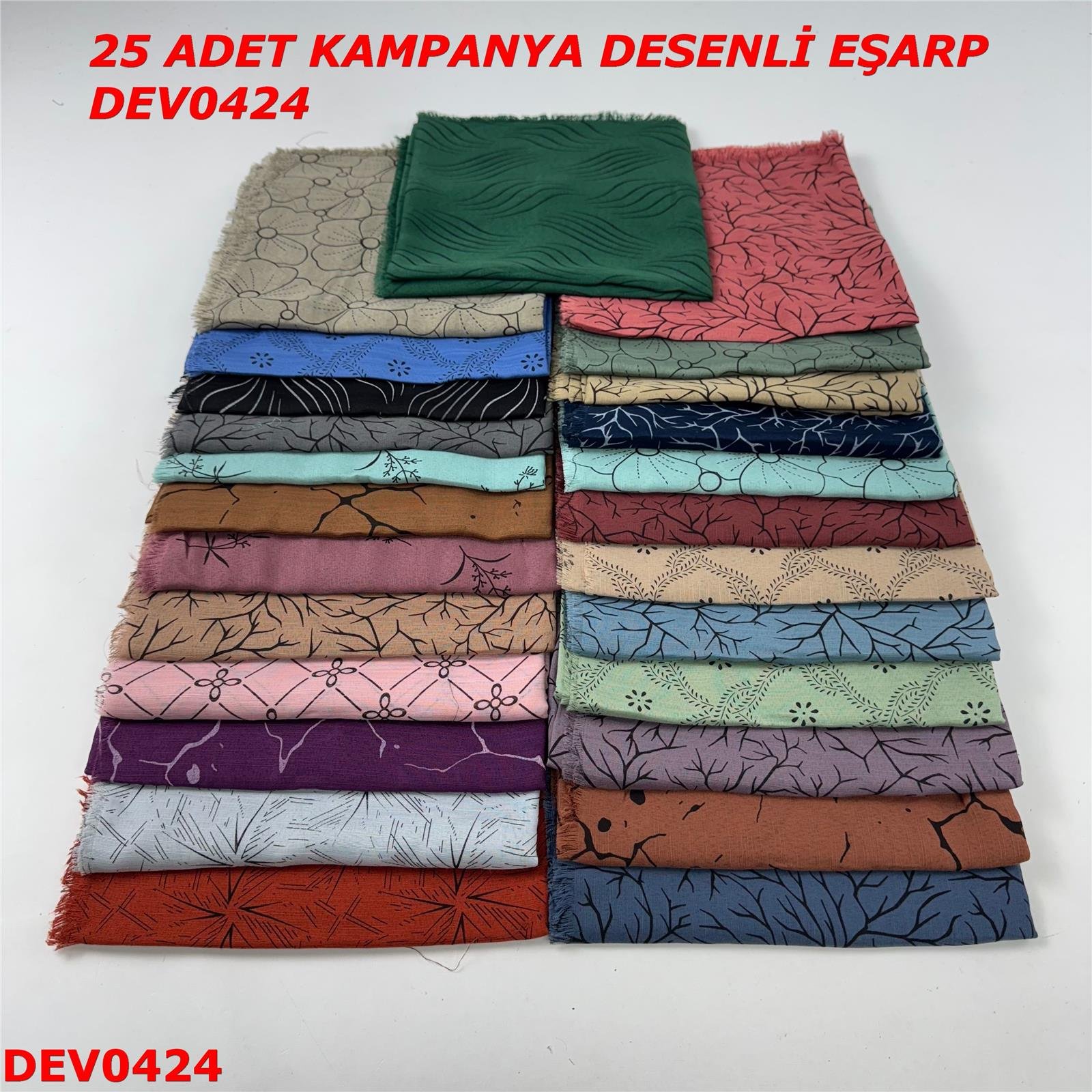 25 ADET  KAMPANYA DESENLİ EŞARP