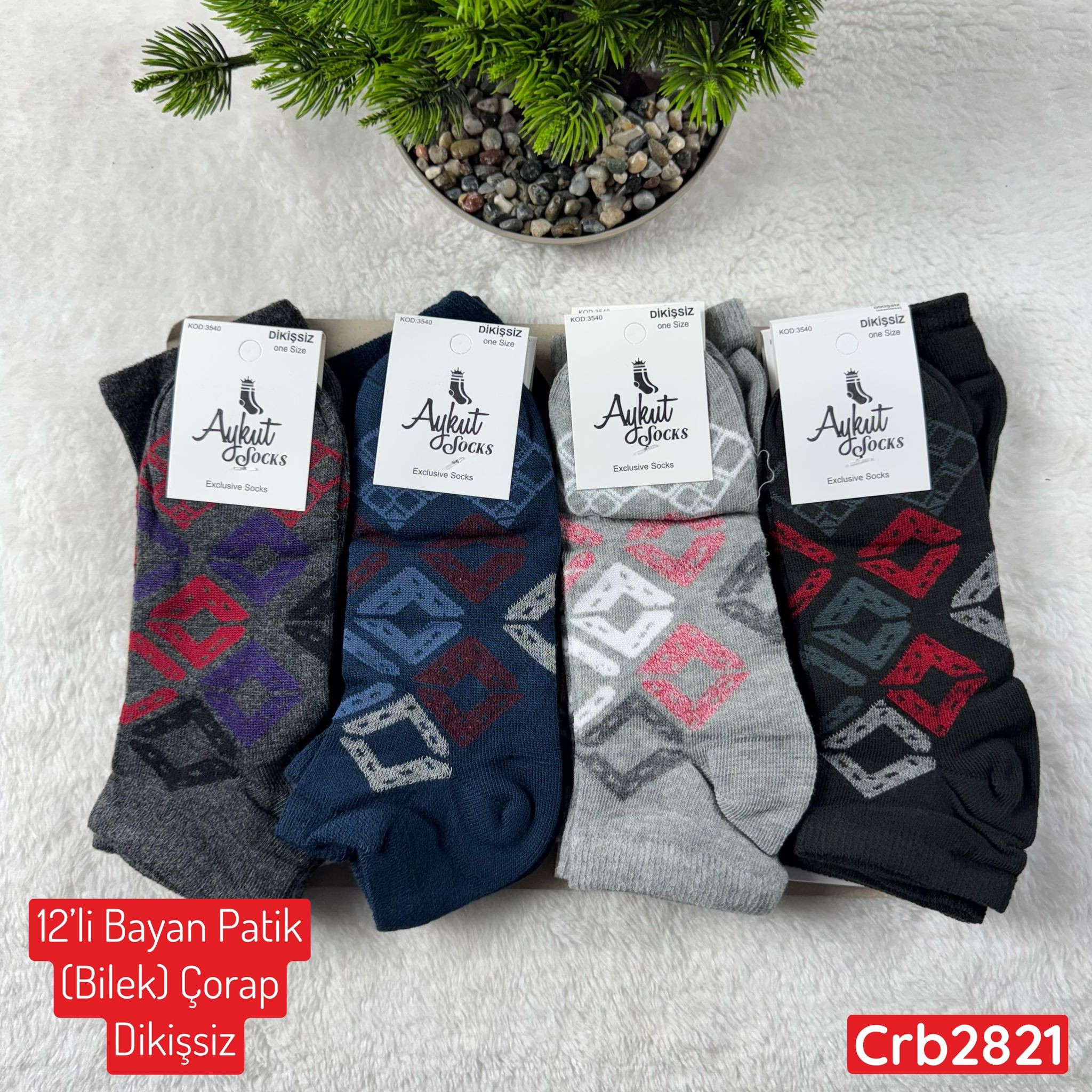 ZV-260 Bayan Patik(Bilek) Çorap (Dikişsiz) 12 ADET