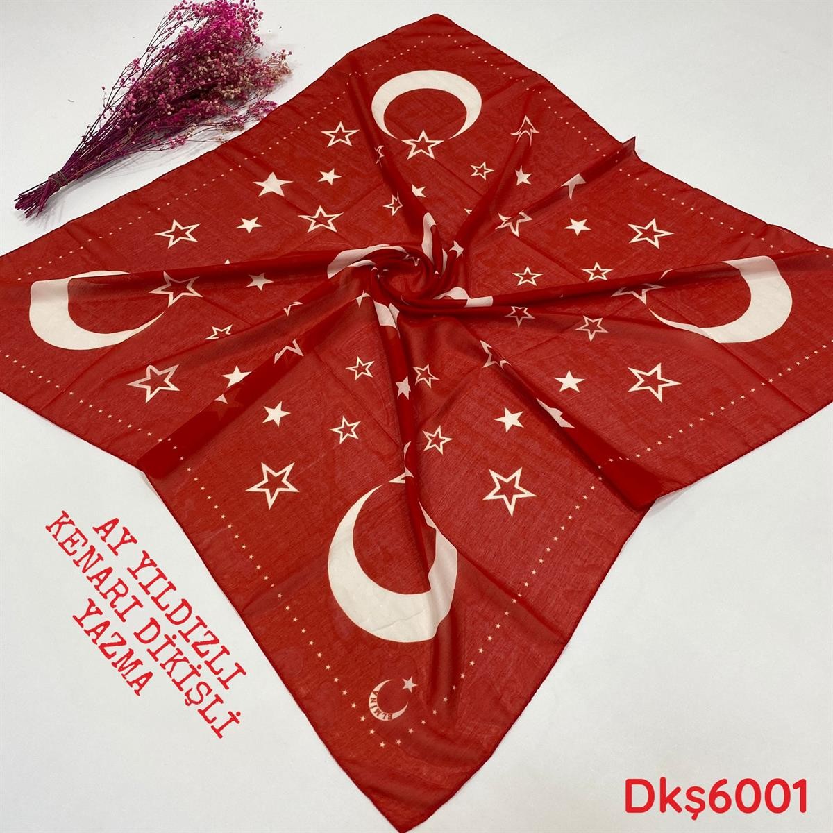 N-001 Türk Bayraklı Dikişli Yazma