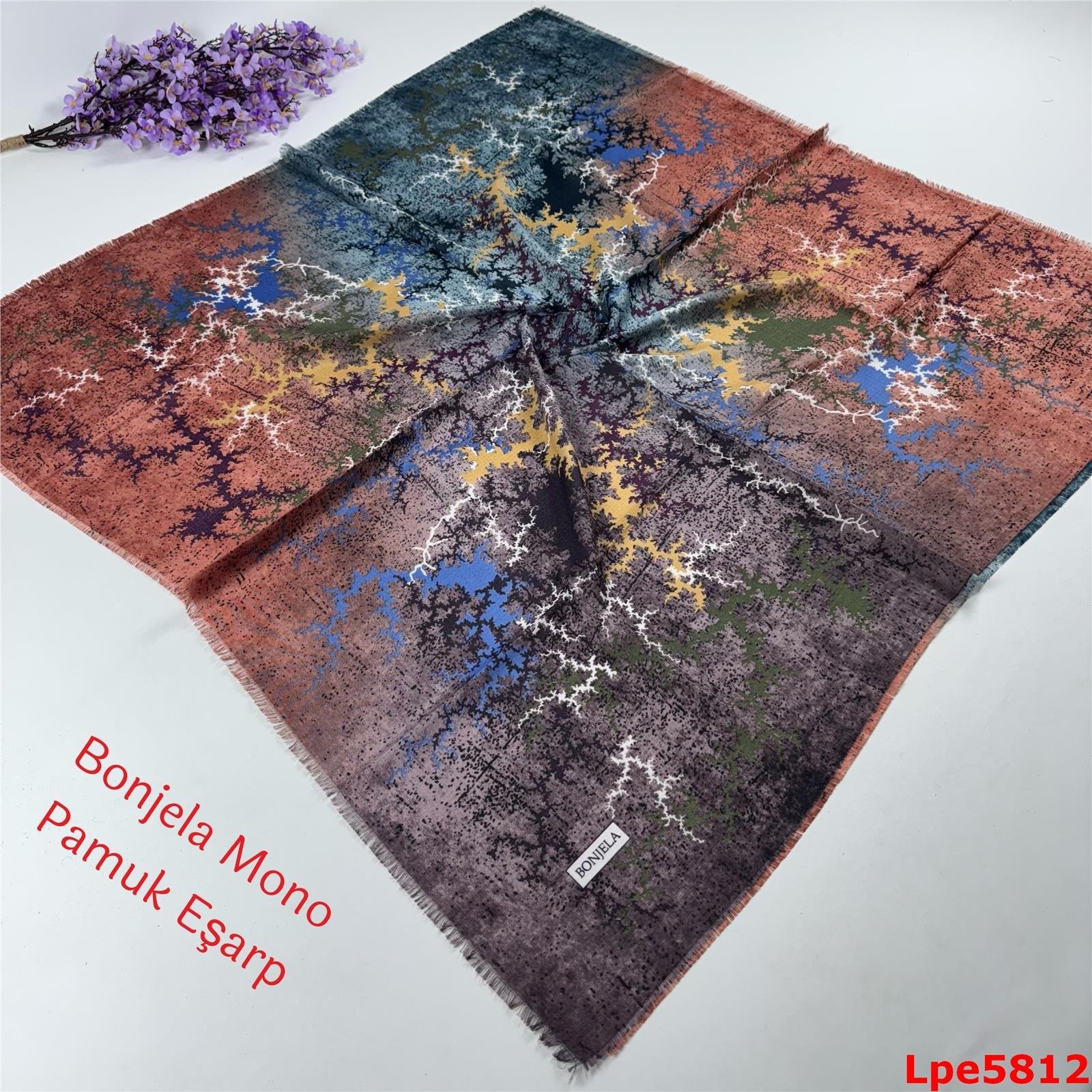 O-074 Bonjela Mono Pamuk Eşarp