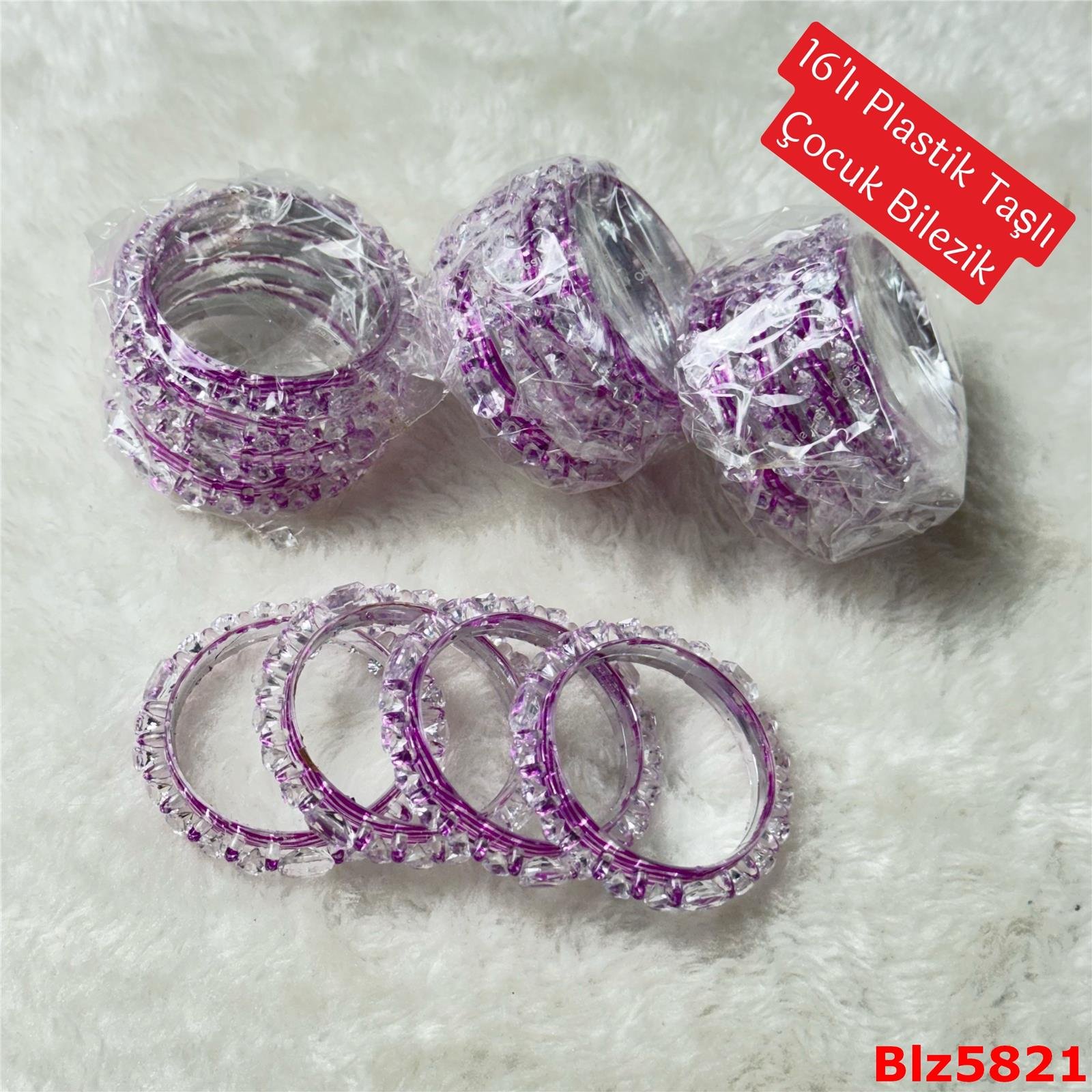 ZD-161 16'lı Plastik Taşlı Çocuk Bilezik