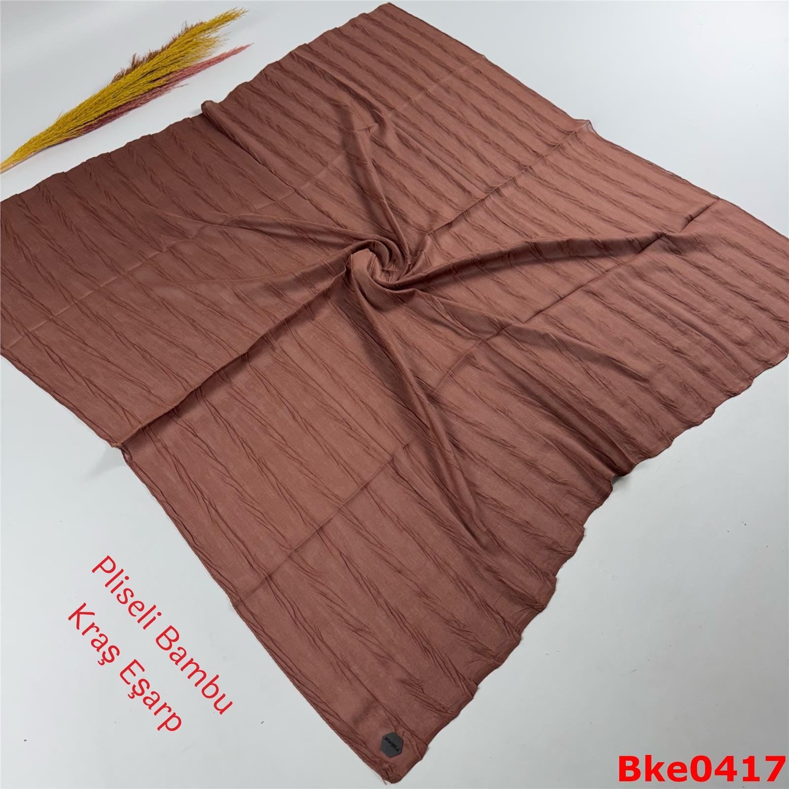 J-149 Pliseli Bambu Kraş Eşarp