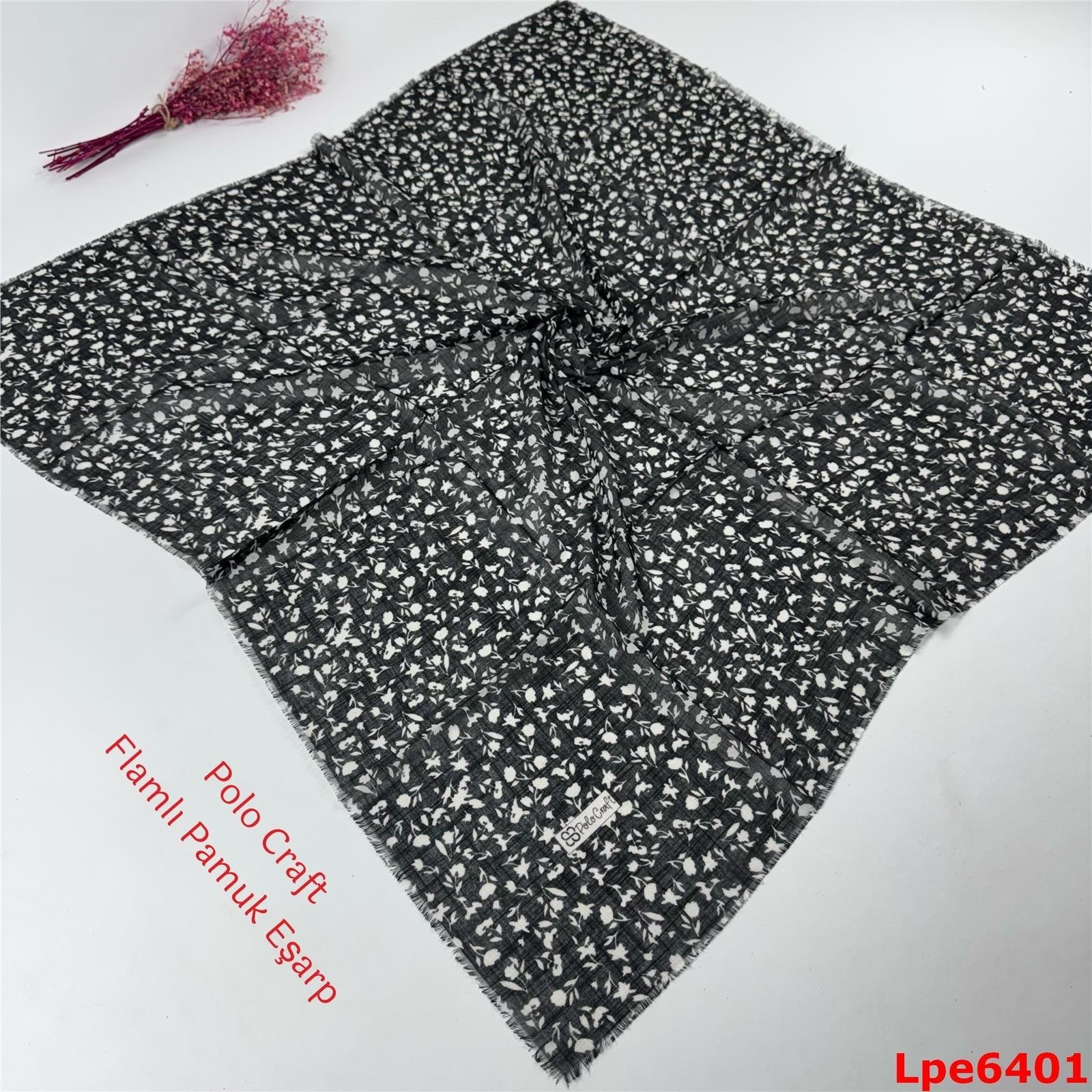 O-006  Polo Craft Flamlı Pamuk Eşarp