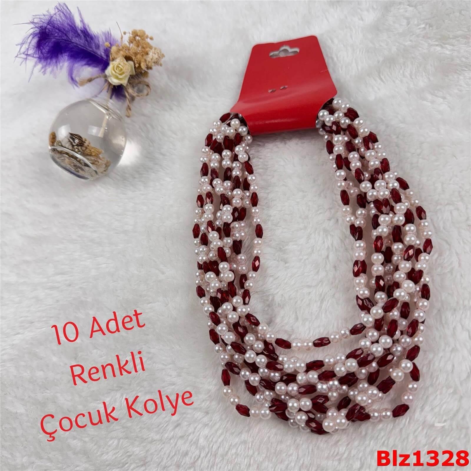 V-217 10 Adet İnci Renkli Kolye