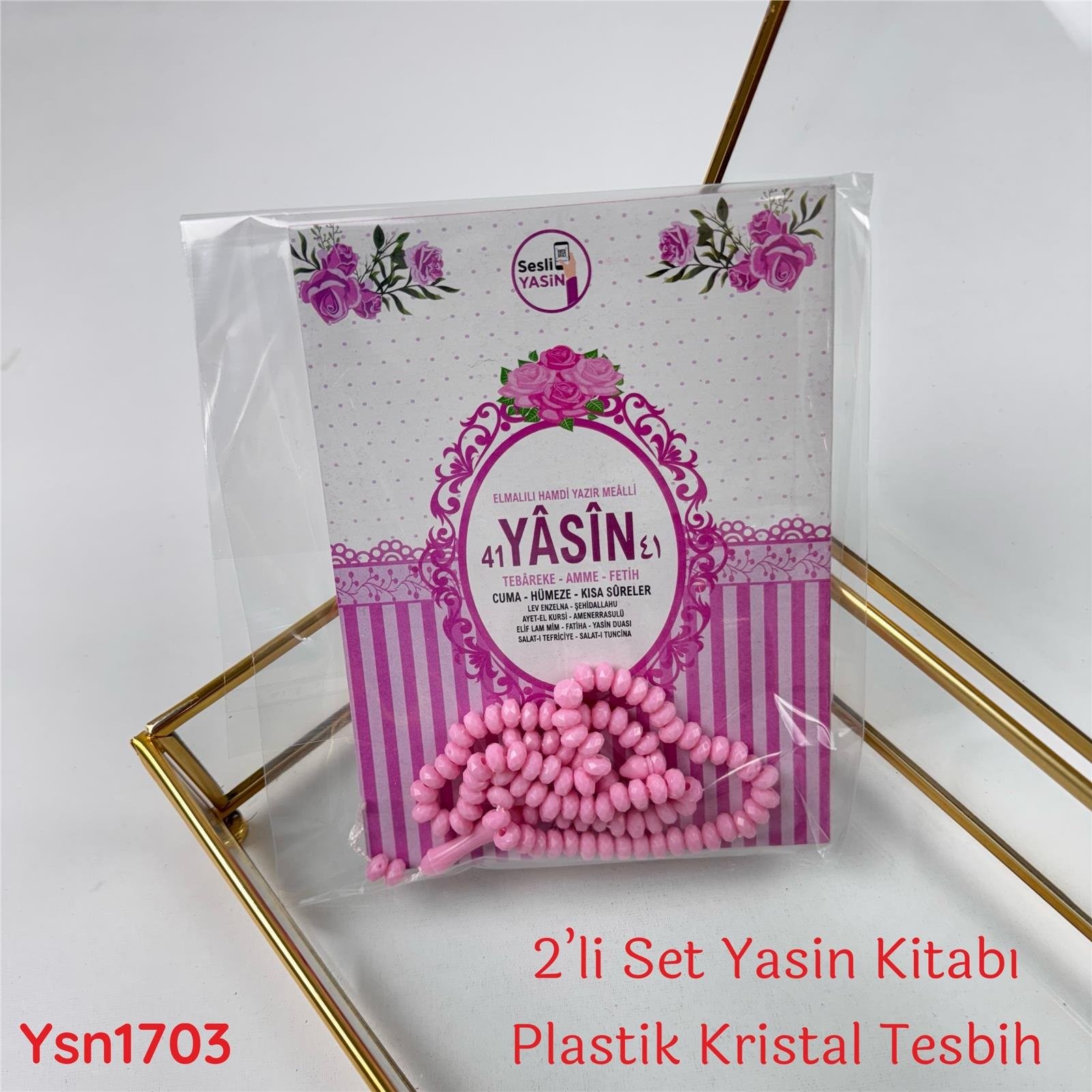 ZY-145 80 Sayfa Yasin Kitabı Plastik Kristal Tesbih Set