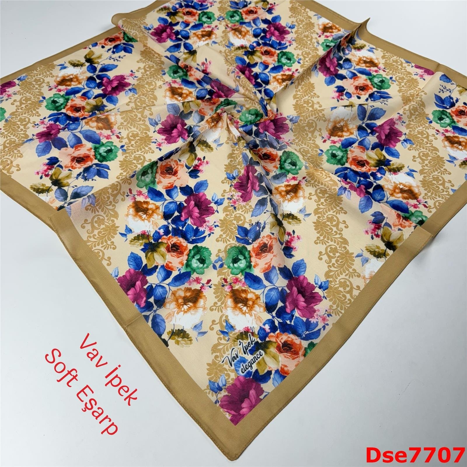 S-121 Vav İpek Soft Eşarp