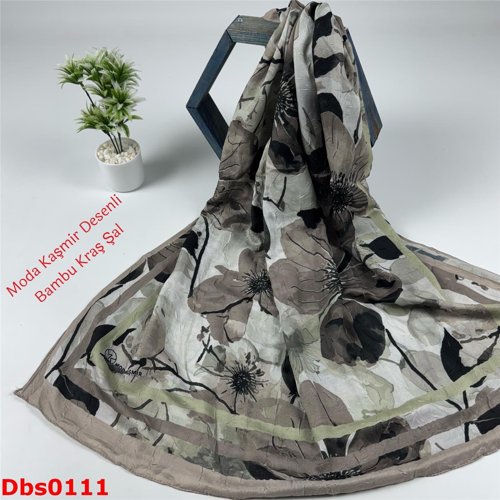 K-129 Moda Kaşmir Desenli Bambu Kraş Şal