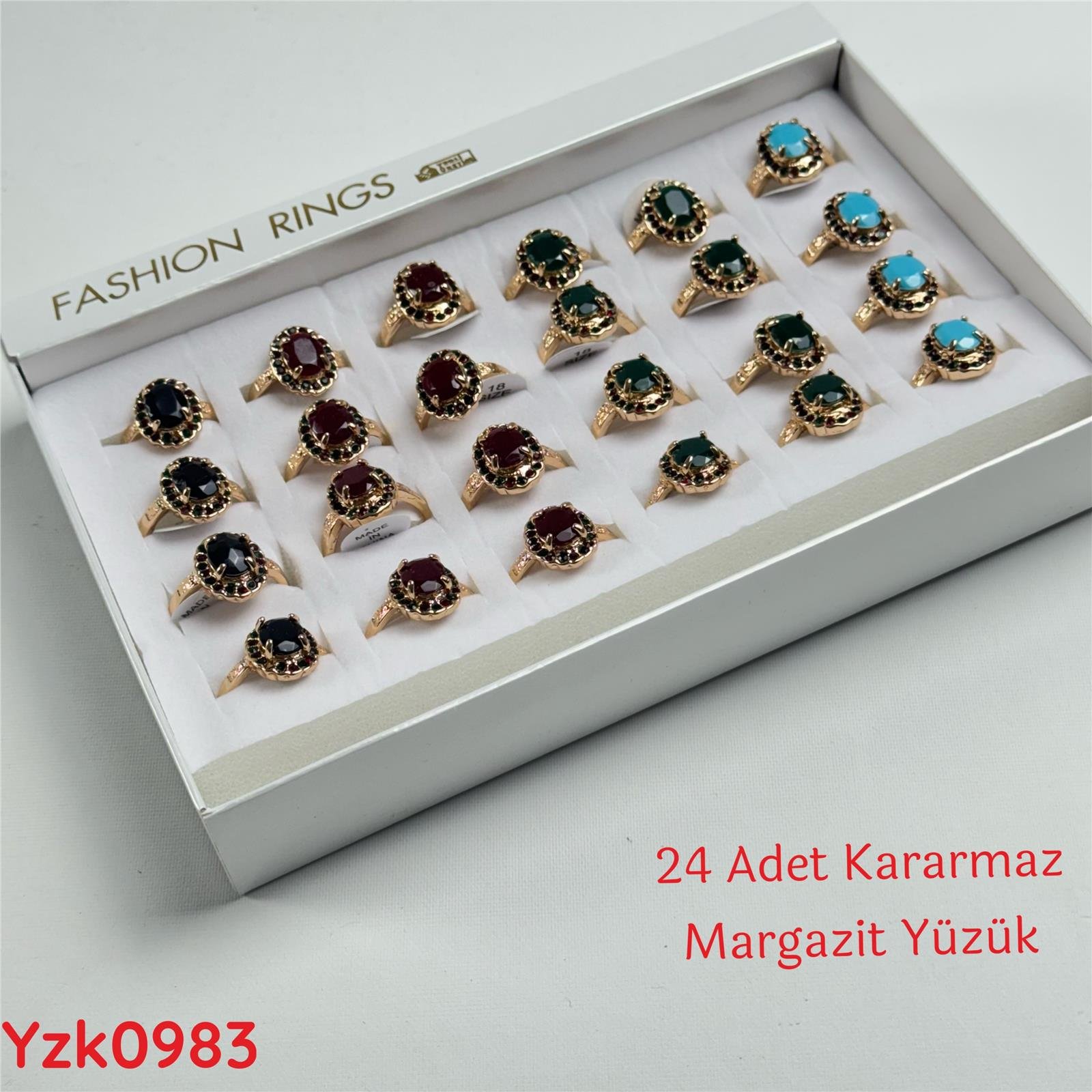ZC-151 24'lü Kararmaz Margazit Bayan Yüzük