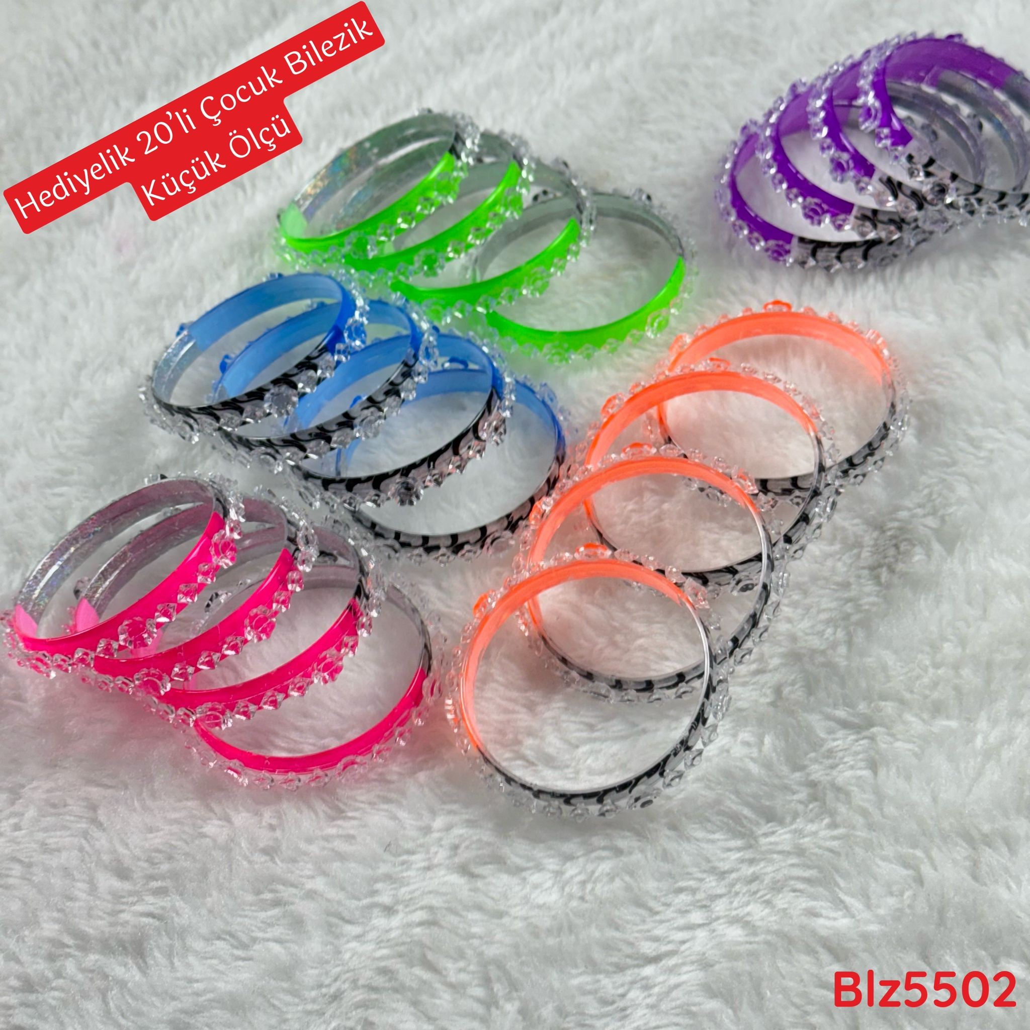 ZN-048 20'li Plastik Çocuk Bilezik