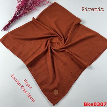 T-079 Beyce Bambu Kraş Eşarp