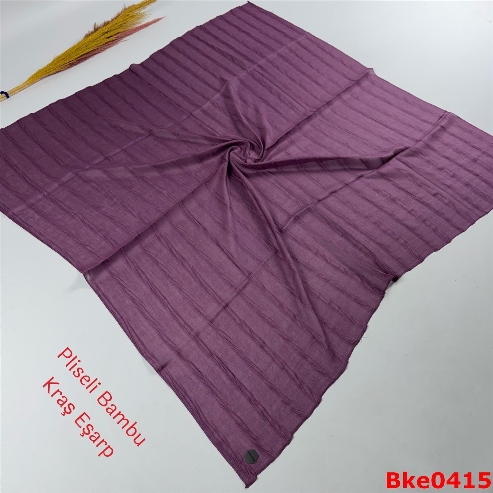 J-147 Pliseli Bambu Kraş Eşarp