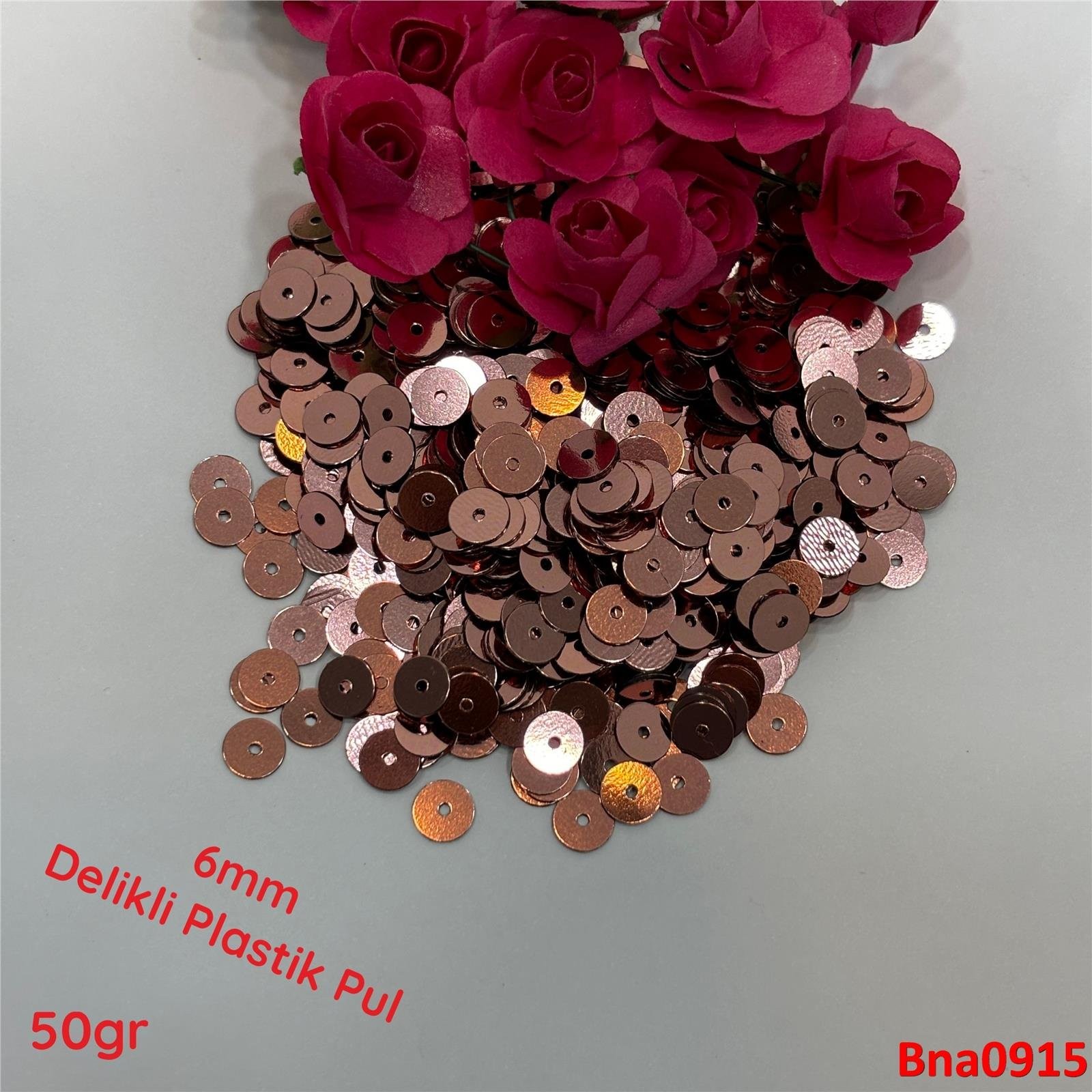 R-133 6mm Ortadan Delikli Plastik Pul