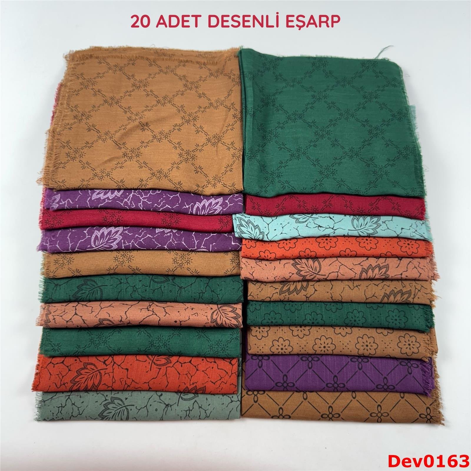 KAMPANYA.. 20 Adet Desenli Eşarp