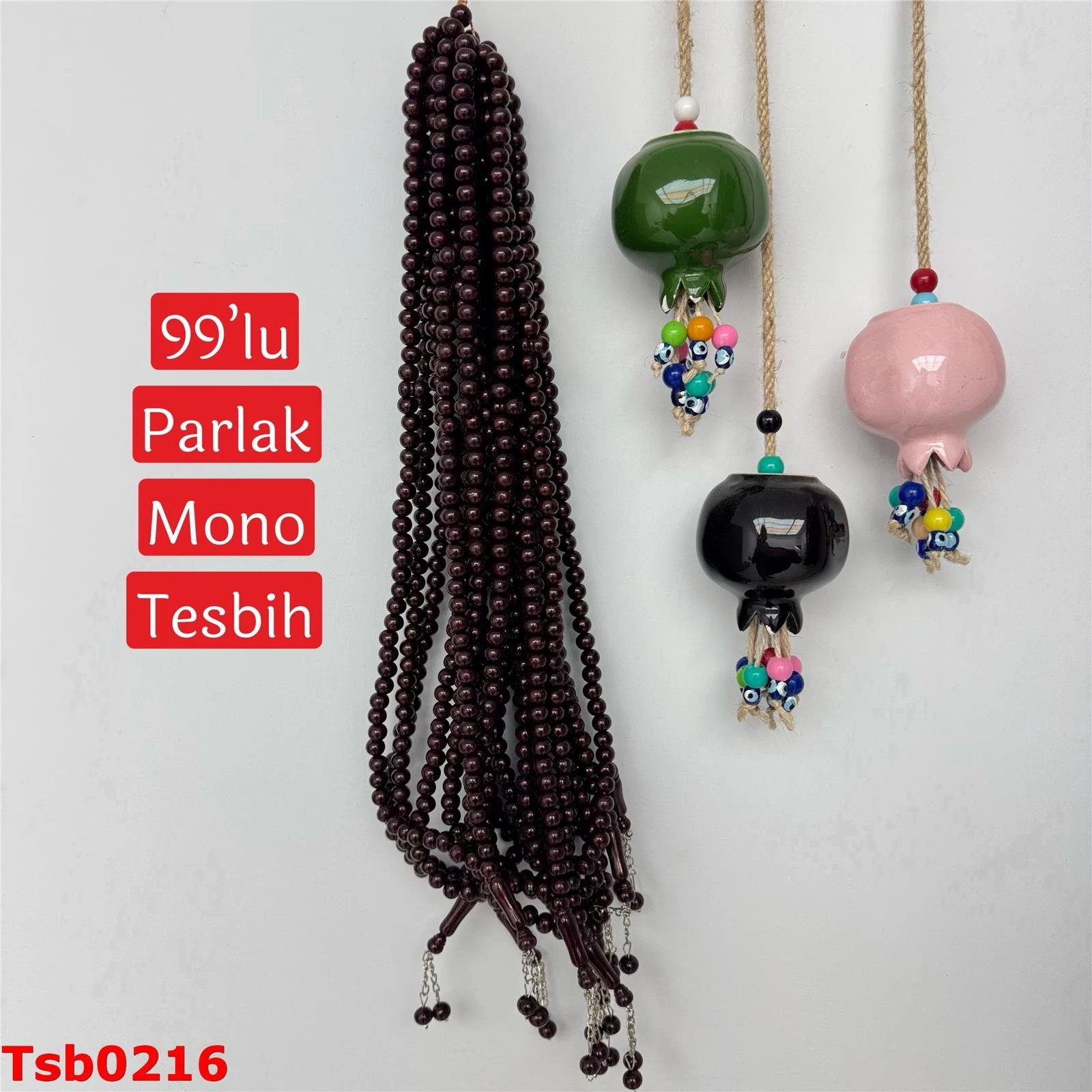 ZZ-361 Parlak Mono 99'lu Tesbih(10mm)
