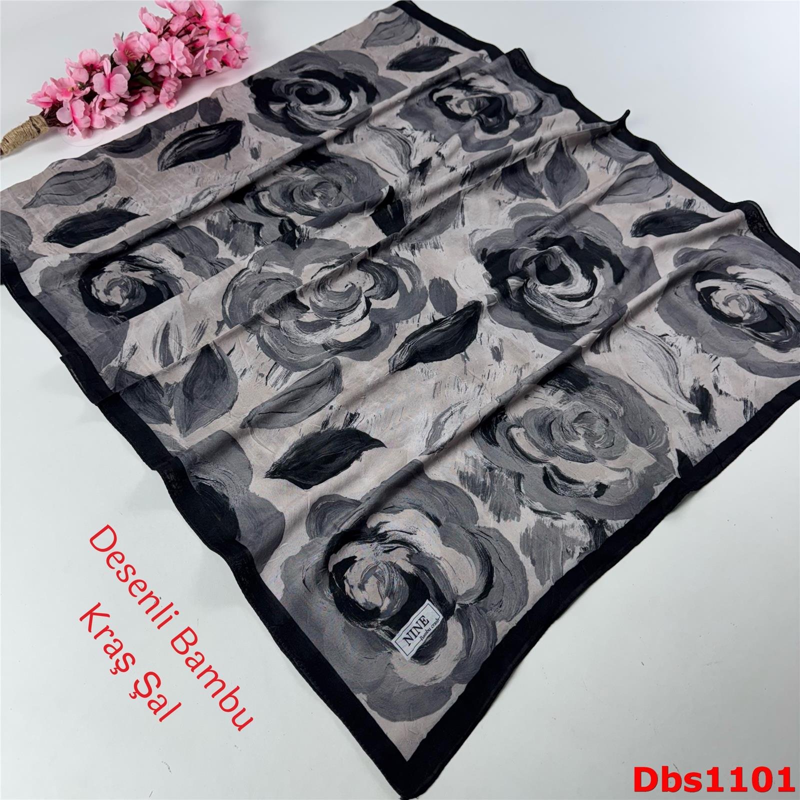 ZC-001 Nine Desenli Bambu Kraş Şal