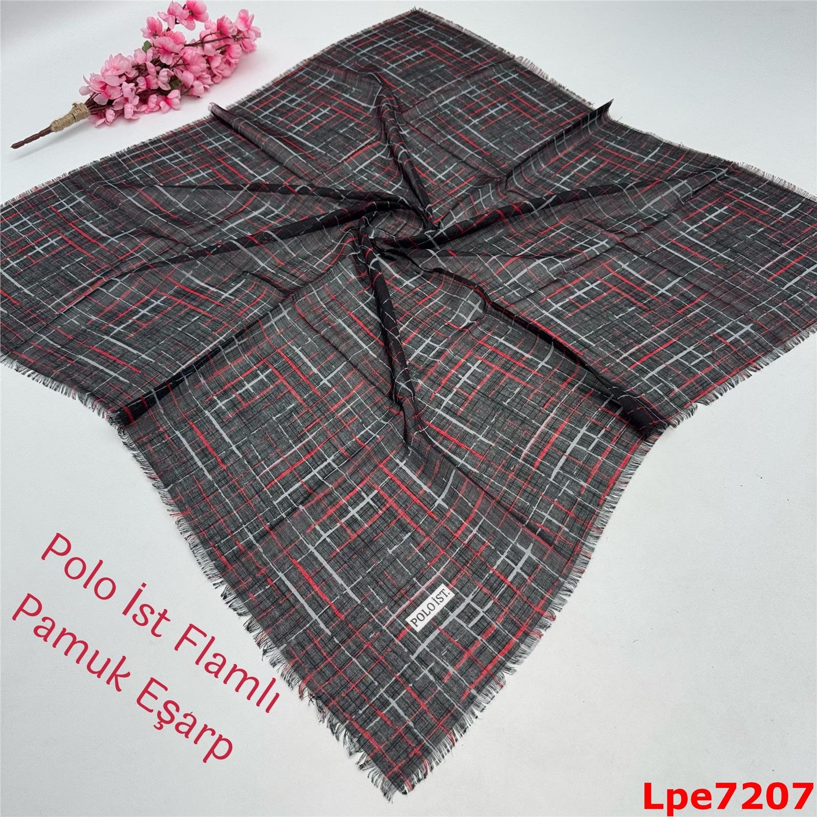 O-035 Polo İst Flamlı Pamuk Eşarp