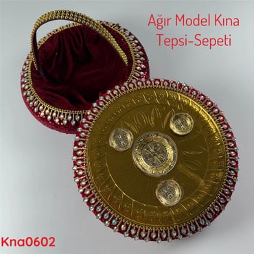 ZV-090 Ağır Model Kına Tepsi&Sepeti