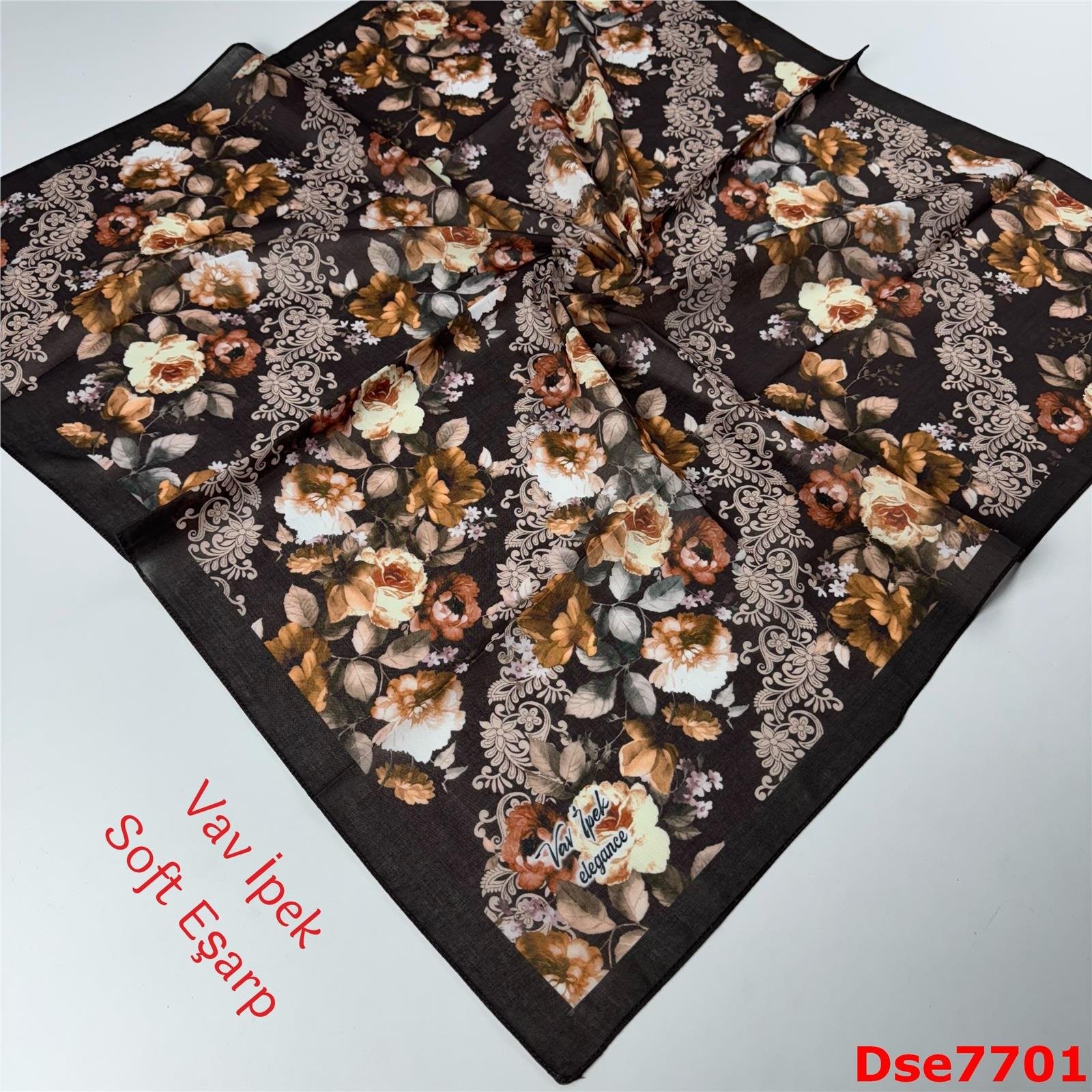 S-087 Vav İpek Soft Eşarp