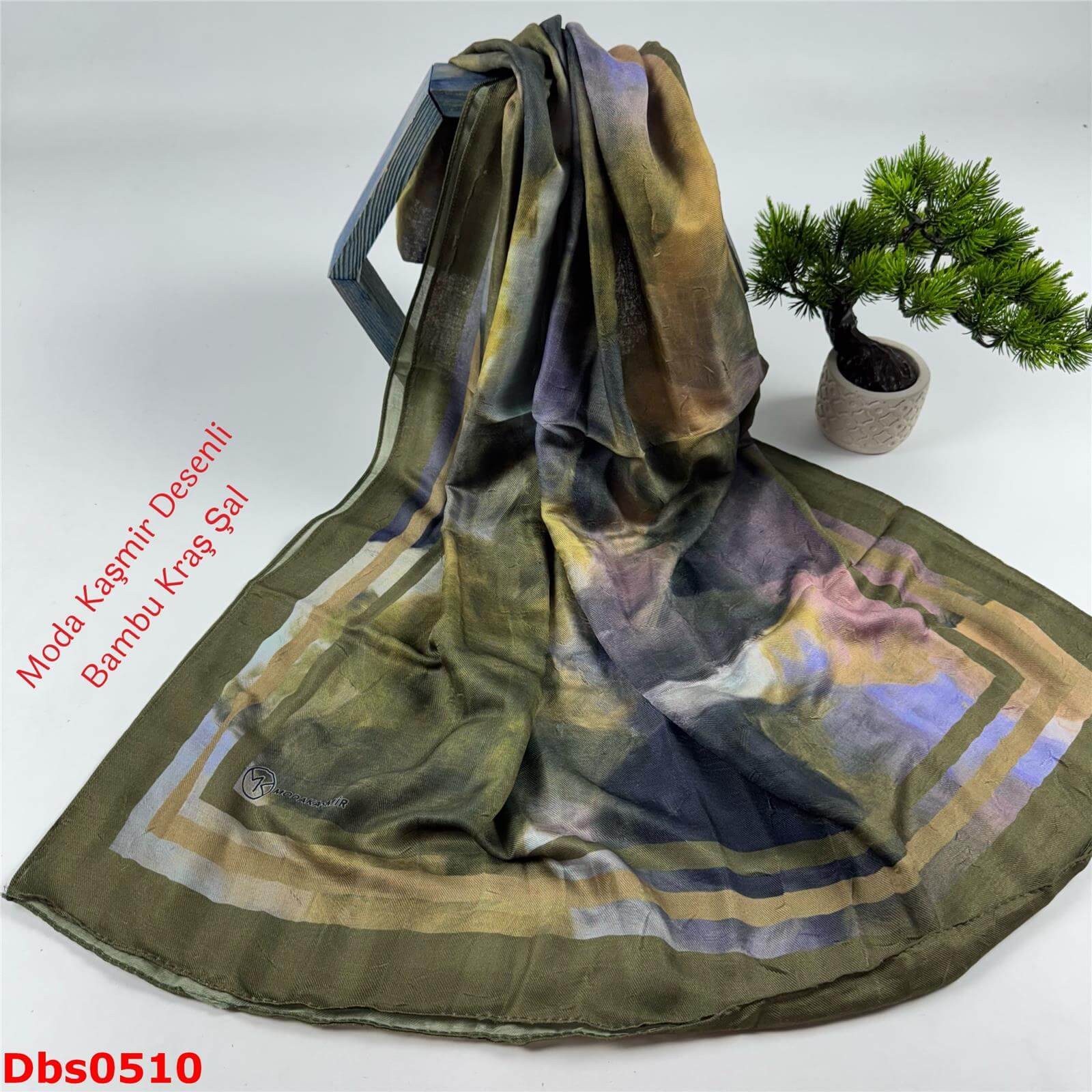 K-133 Moda Kaşmir Desenli Bambu Kraş Şal