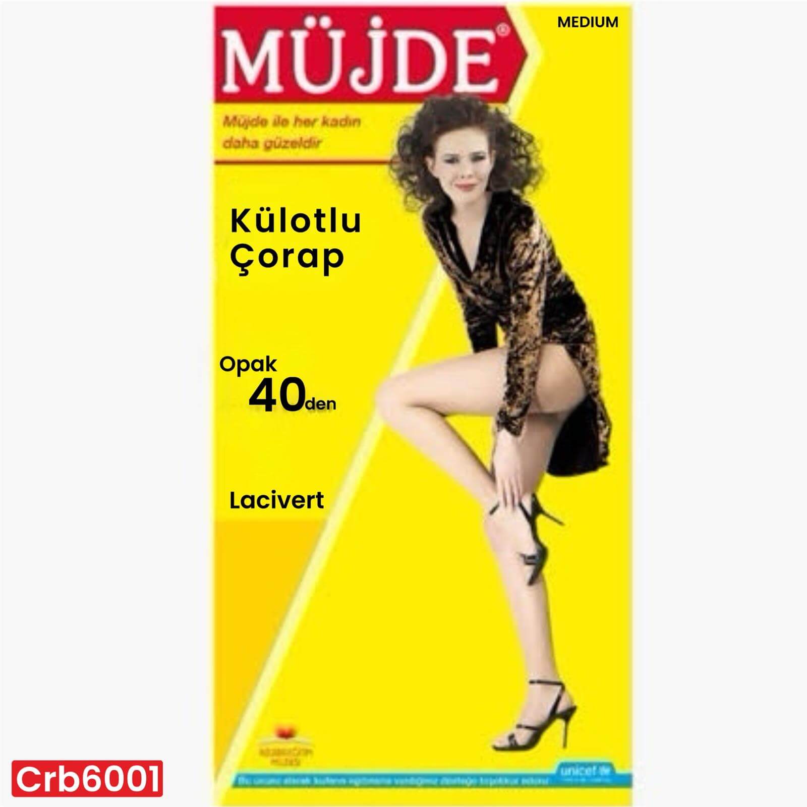 ZN-051 Müjde Külotlu Çorap (40 Denye) 400 Lacivert  Small