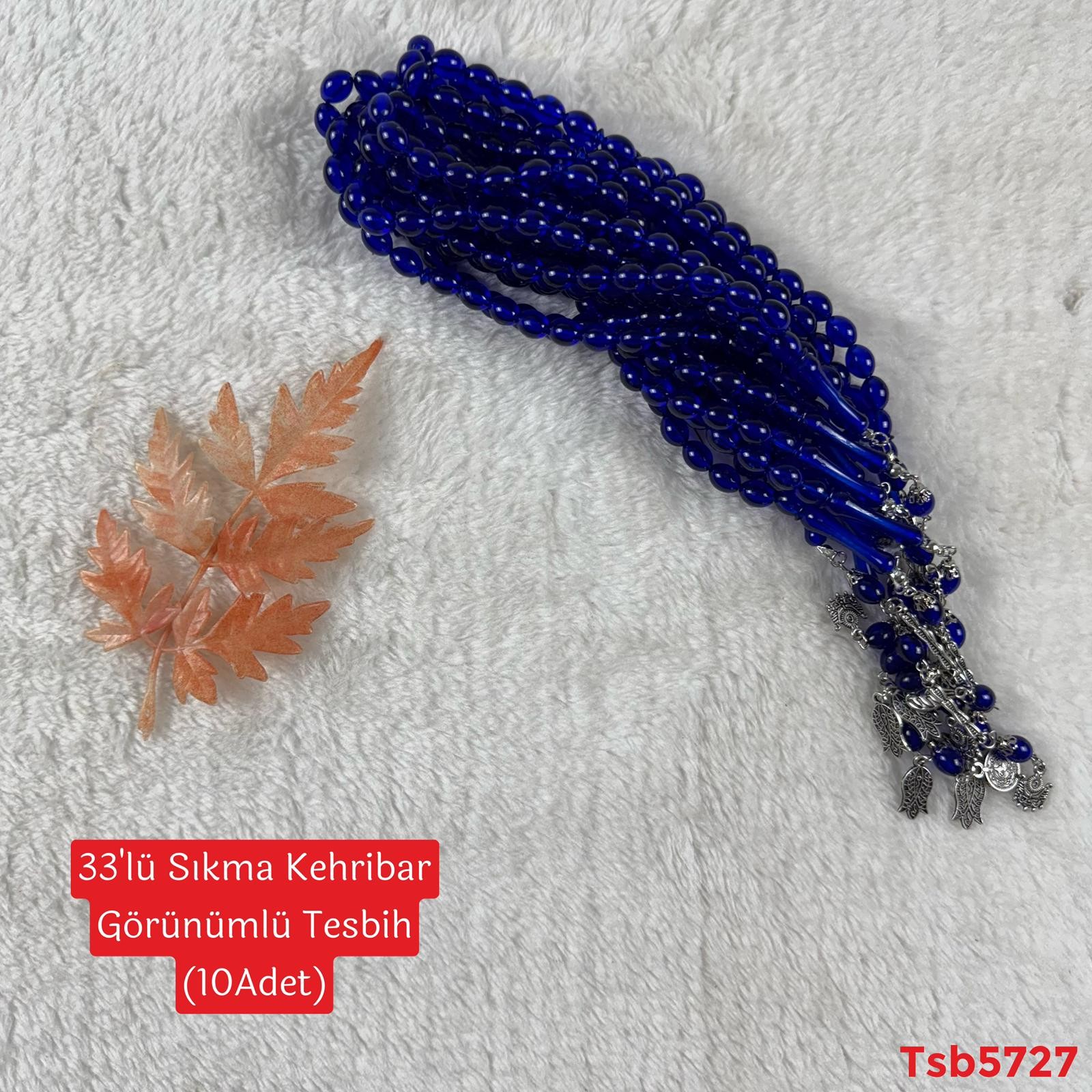 ZZ-156 33'lü Kehribar Görünümlü Tesbih (10 ADET)
