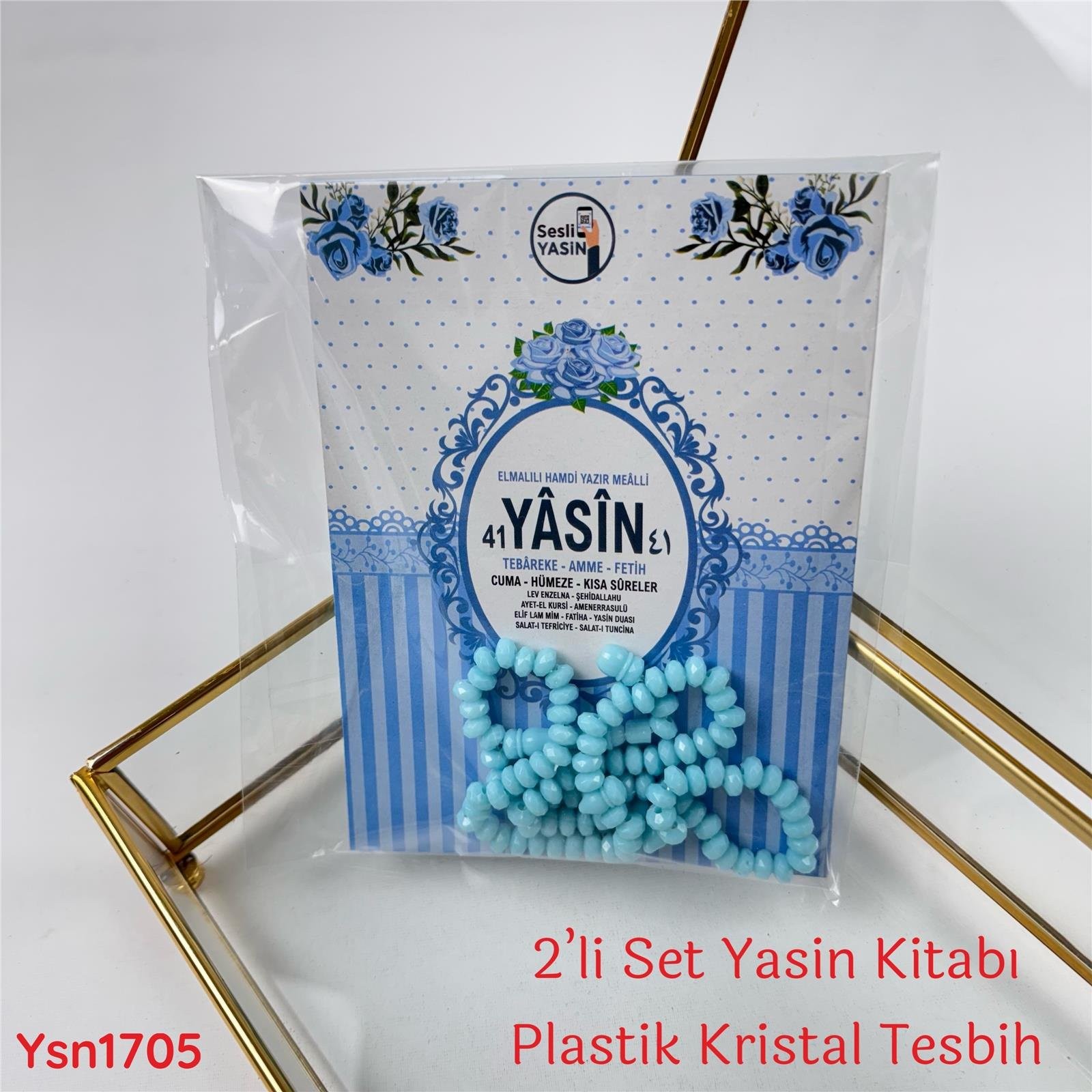 ZY-142 80 Sayfa Yasin Kitabı Plastik Kristal Tesbih Set