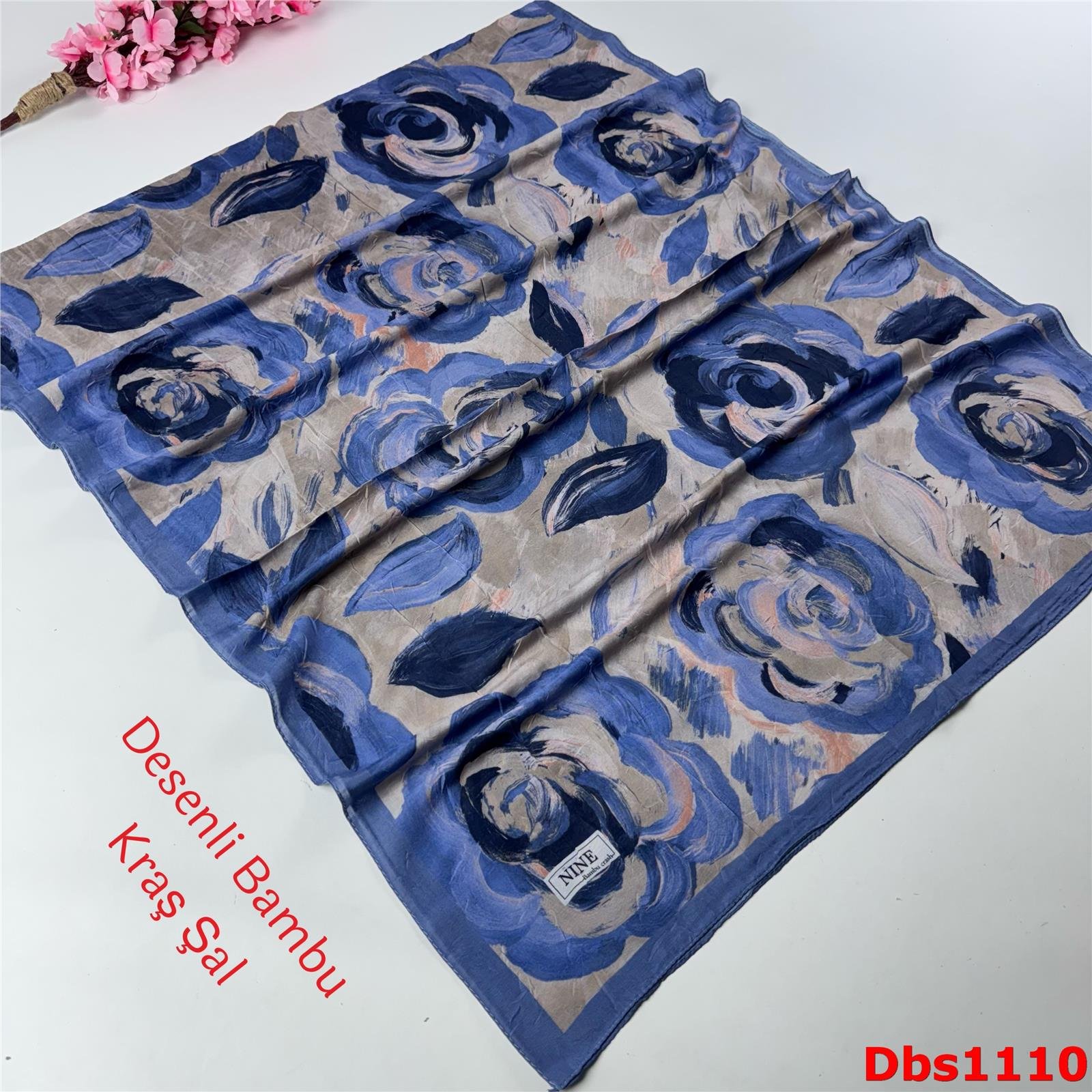 ZC-030 Nine Desenli Bambu Kraş Şal