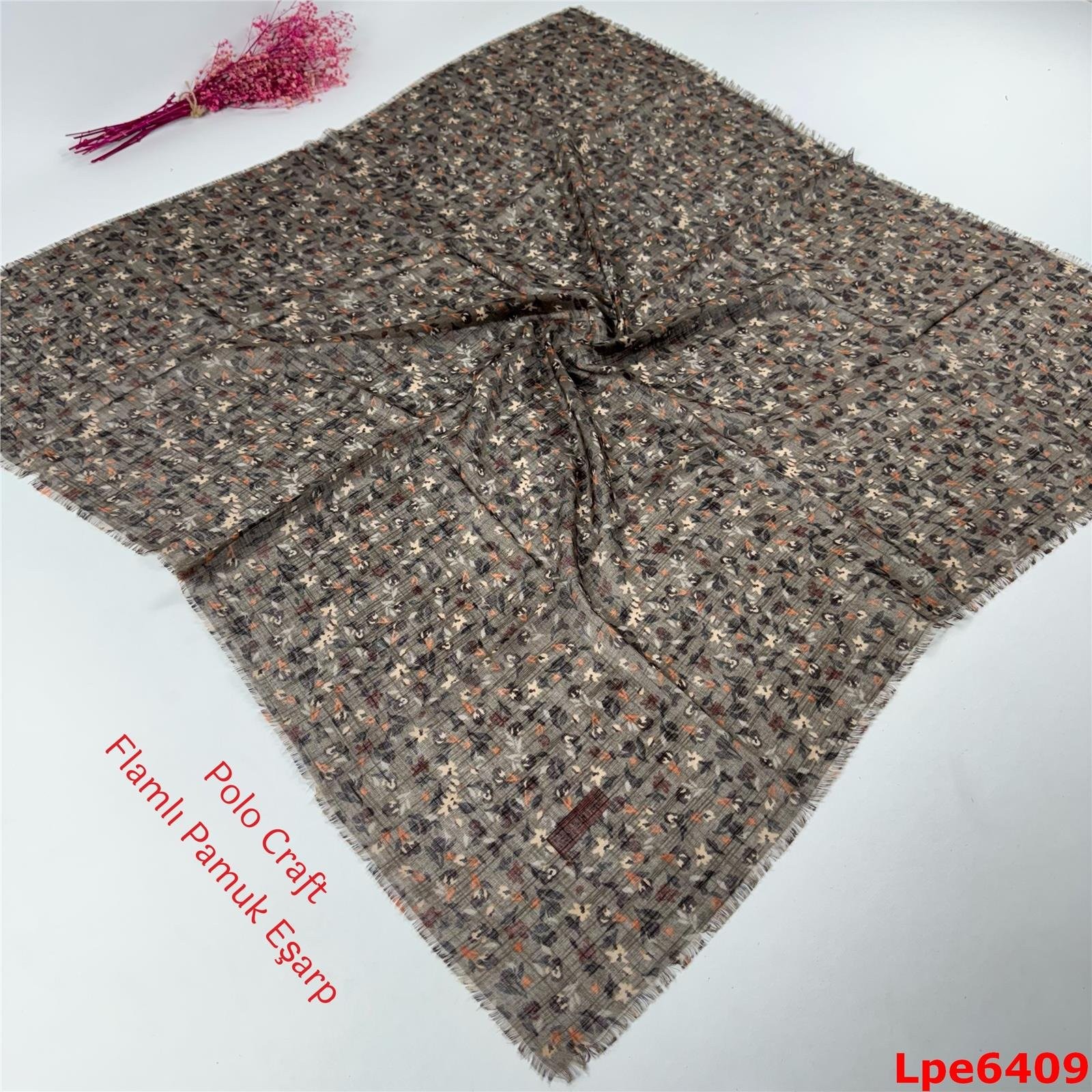 O-089  Polo Craft Flamlı Pamuk Eşarp