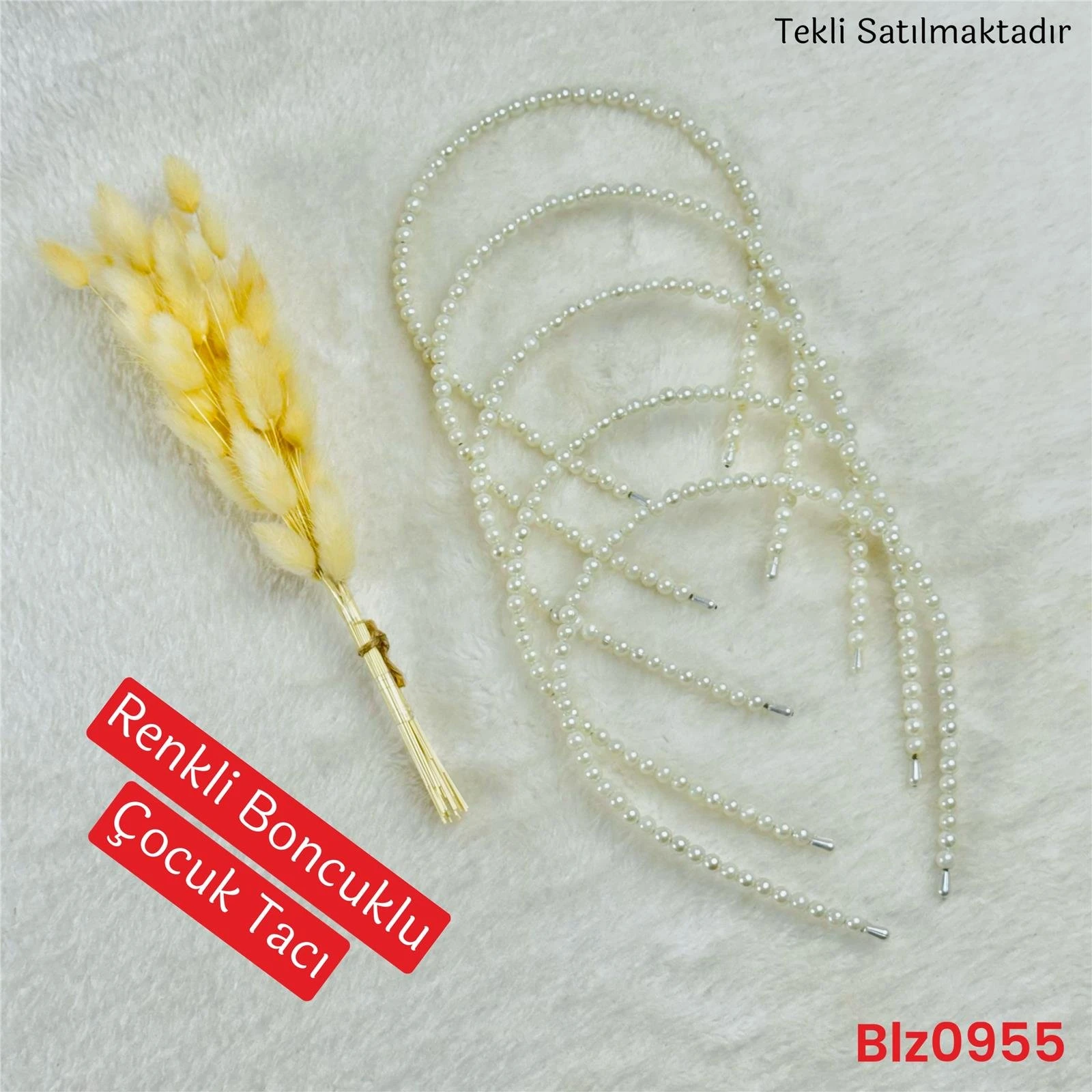 ZC-077  Boncuklu Çocuk Tacı Renkli 1 Adet