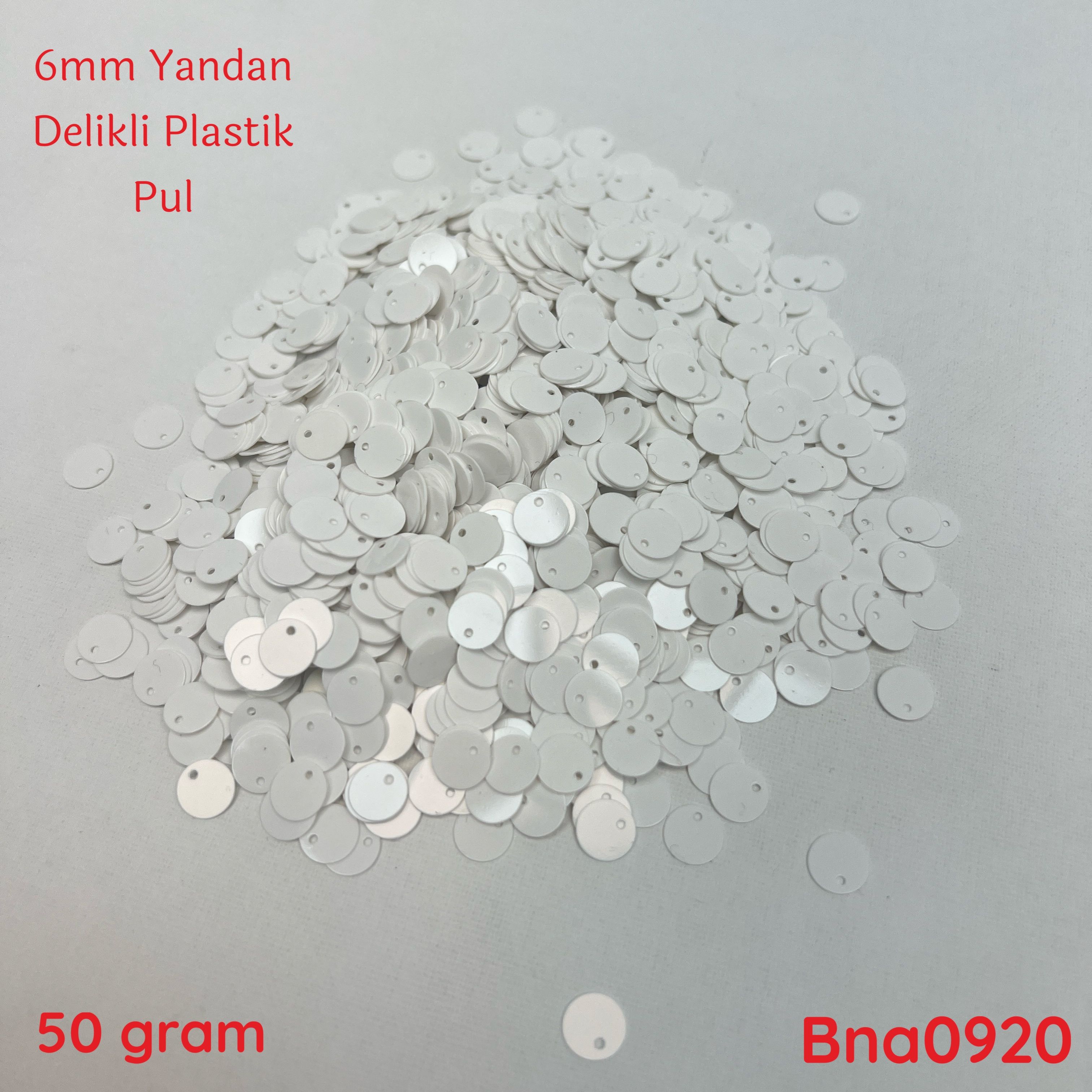 G-219 6mm Yandan Delikli Plastik Pul