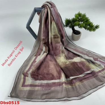 K-159 Moda Kaşmir Desenli Bambu Kraş Şal
