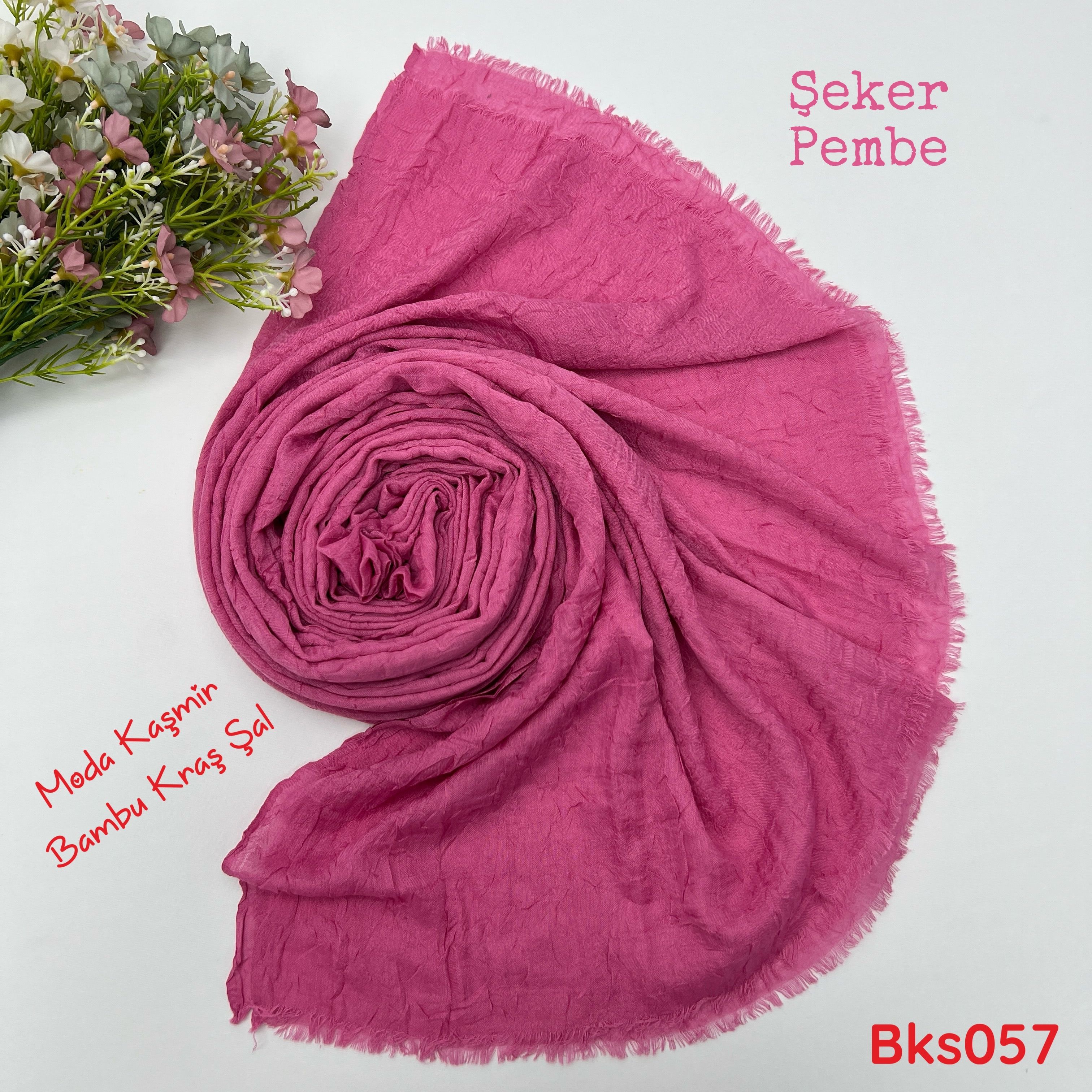V-045 Moda Kaşmir Bambu Kraş Şal