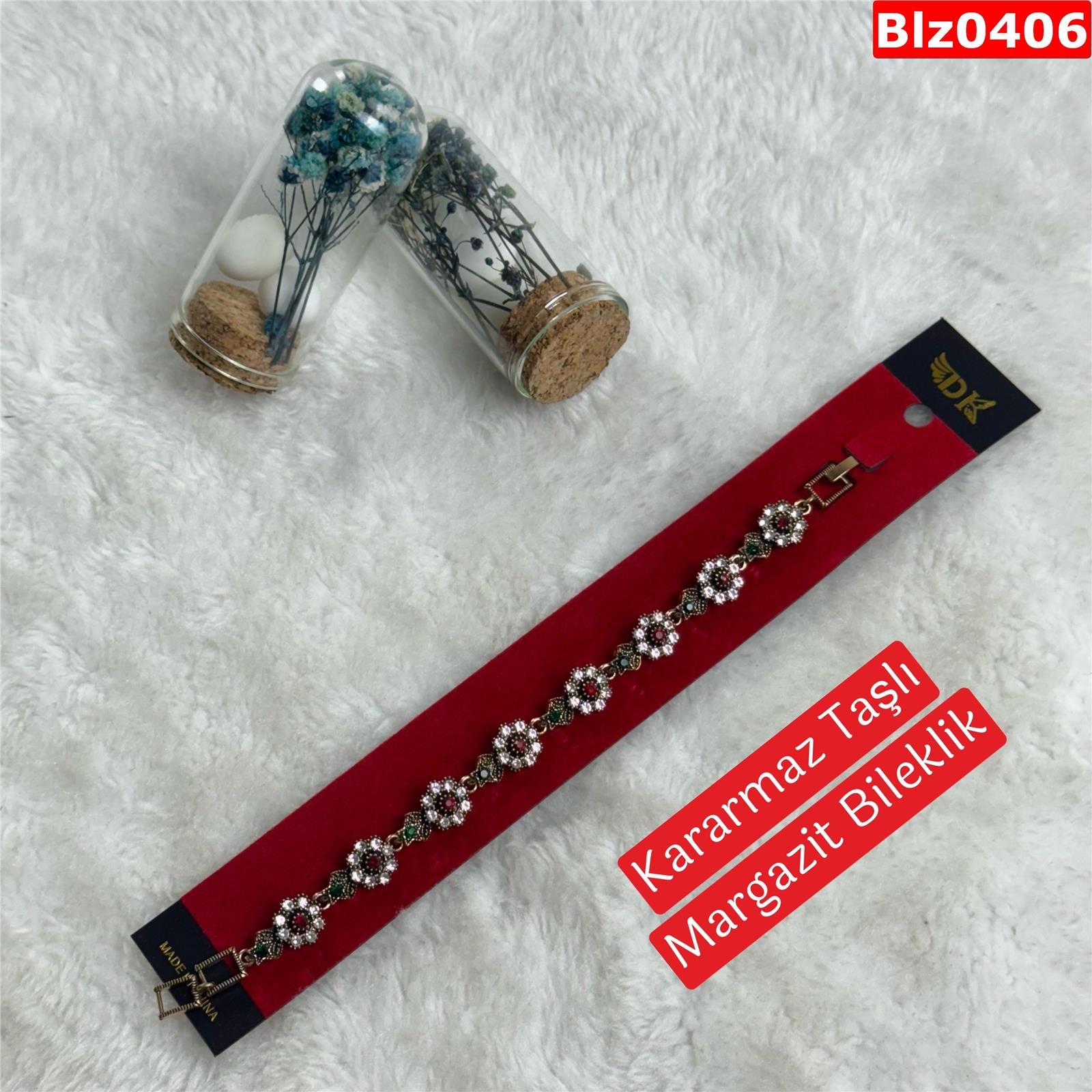 ZD-112 Kararmaz Taşlı Margazit Bileklik