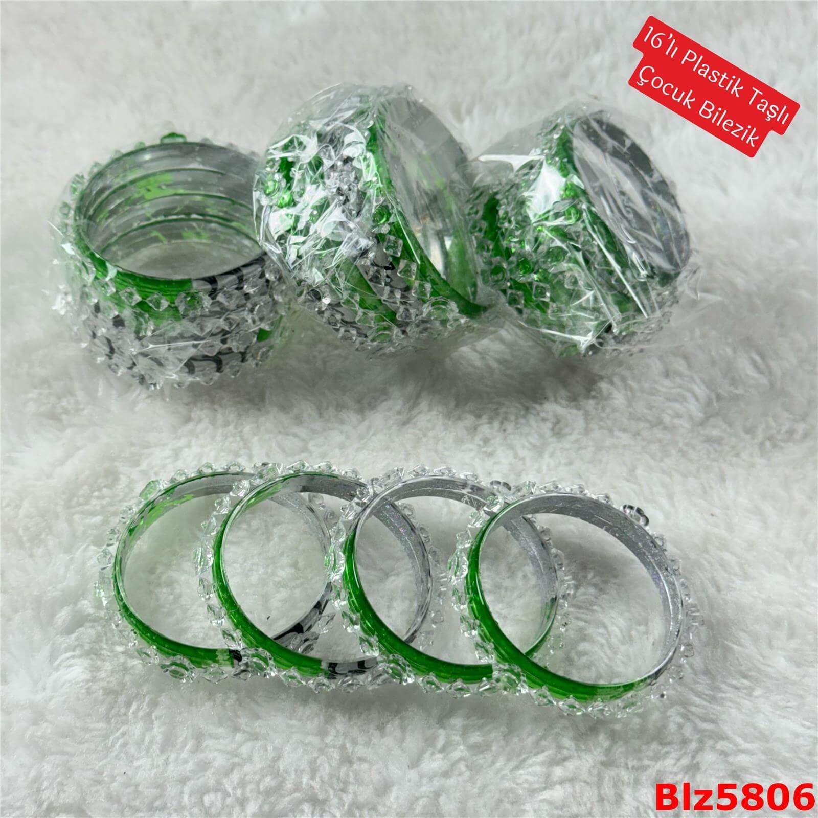 ZD-146 16'lı Plastik Taşlı Çocuk Bilezik