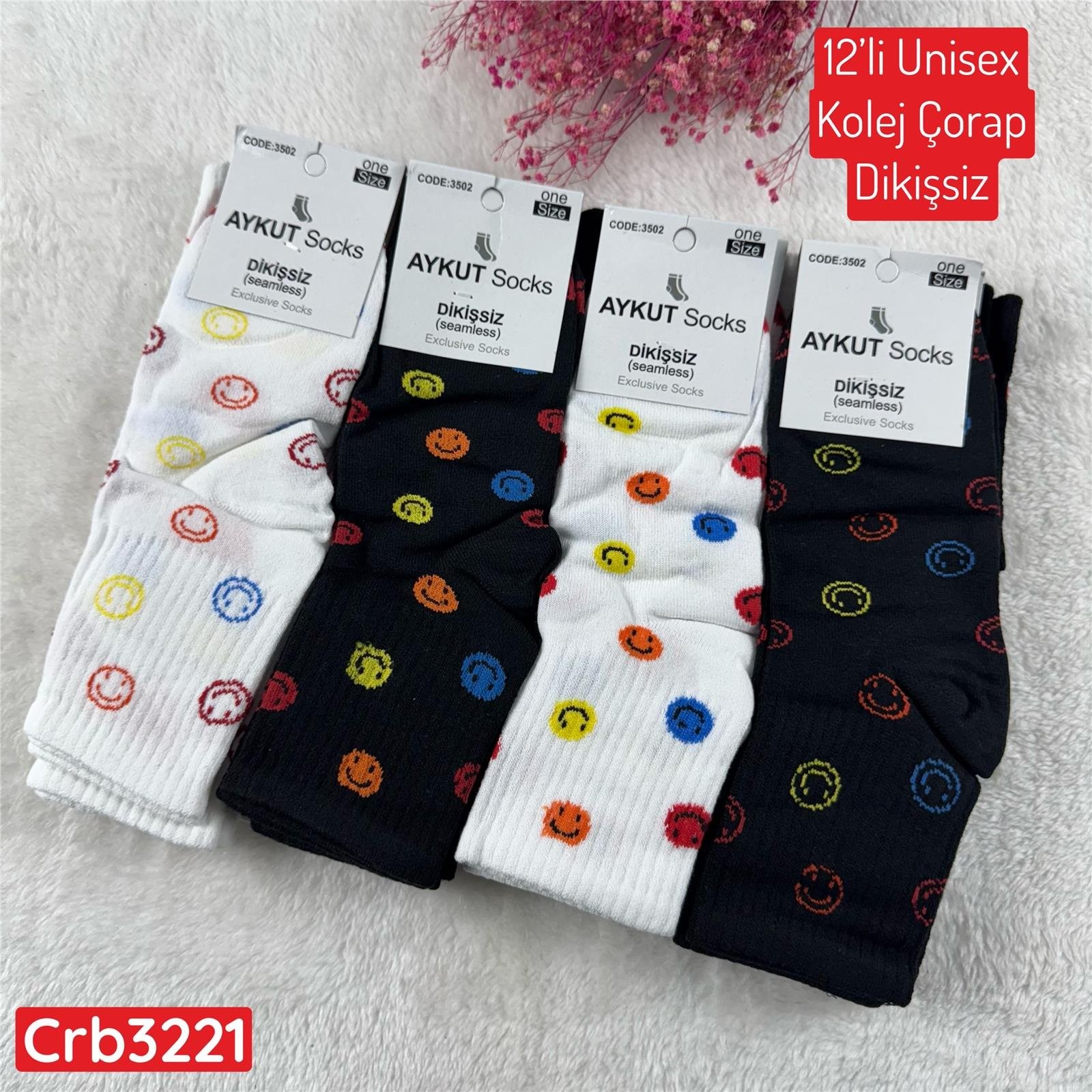 ZO-057 Unisex Kolej Çorap (Dikişsiz) 12 ADET