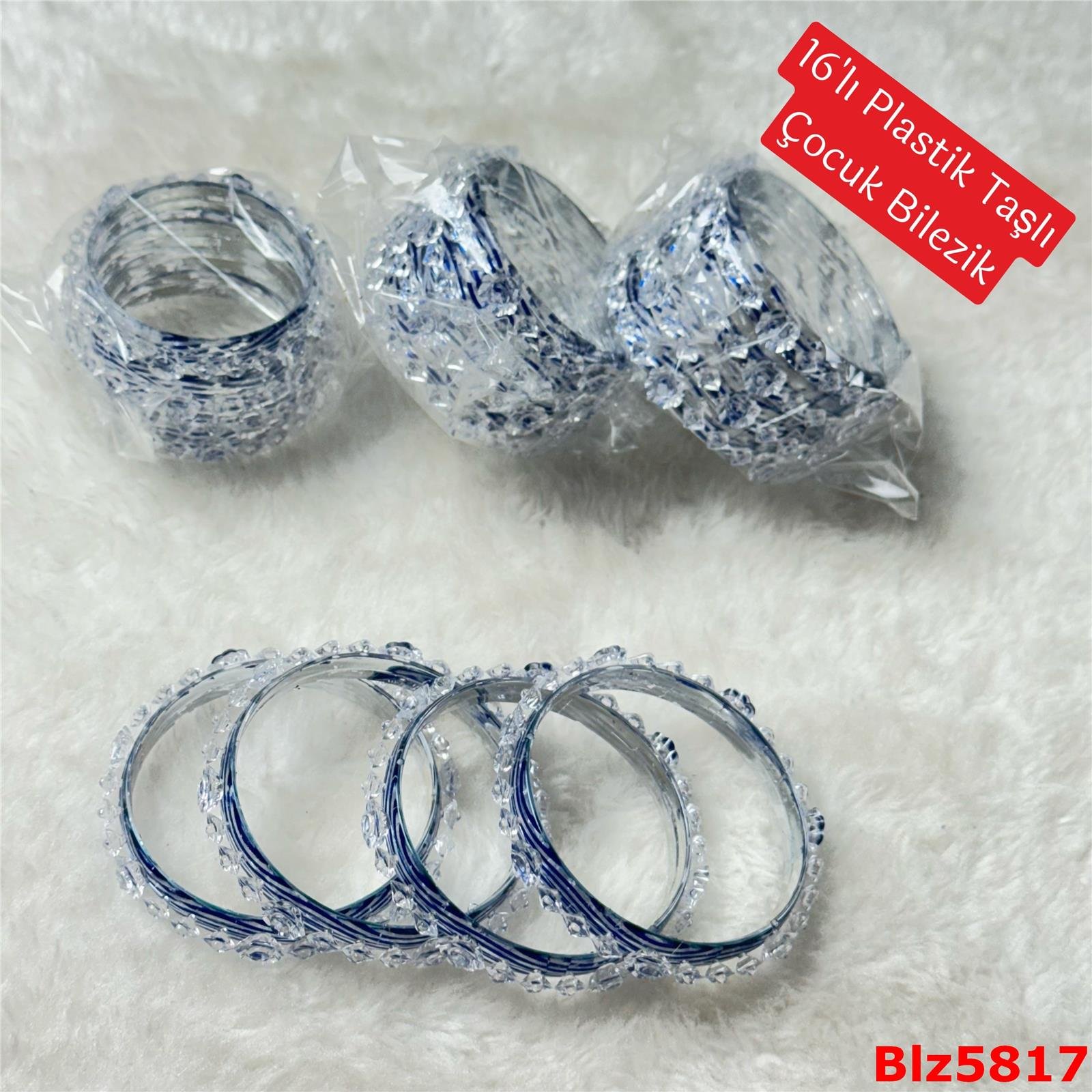 ZV-485 16'lı Plastik Taşlı Çocuk Bilezik