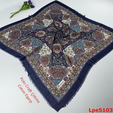 N-009 Polo Craft Çekme Coton Eşarp