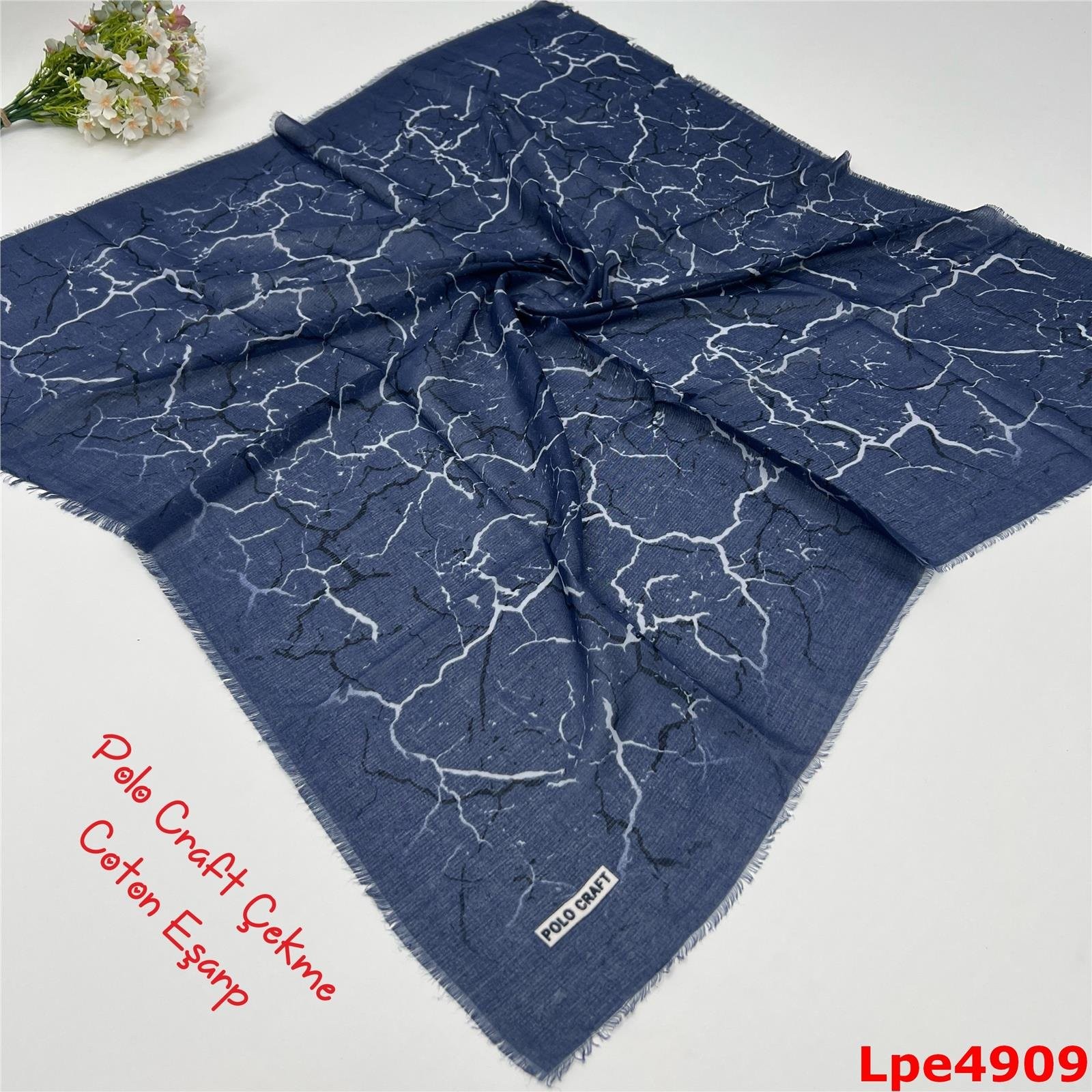 N-056 Polo Craft Çekme Coton Eşarp