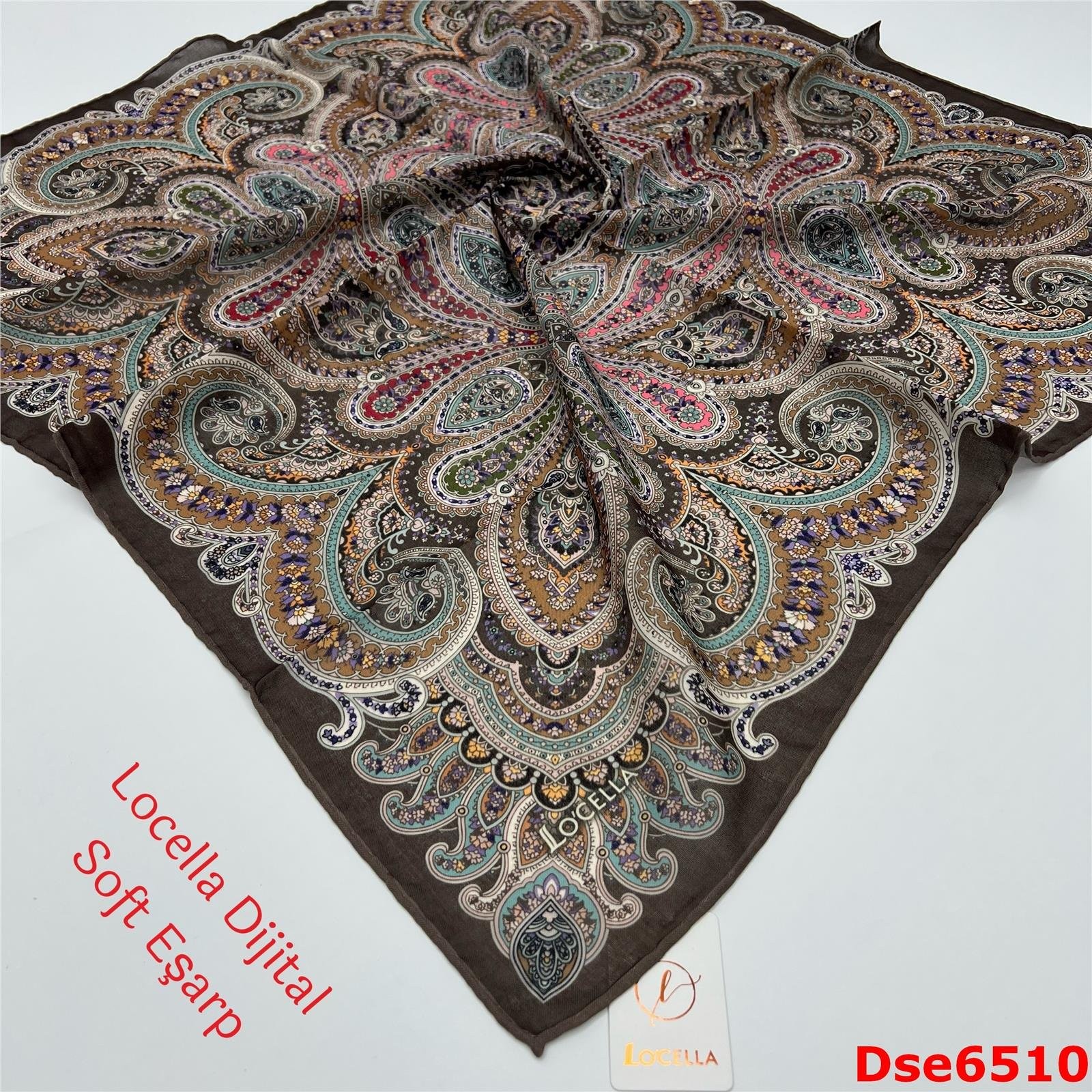 R-077 Locella El Dikişli Soft Eşarp
