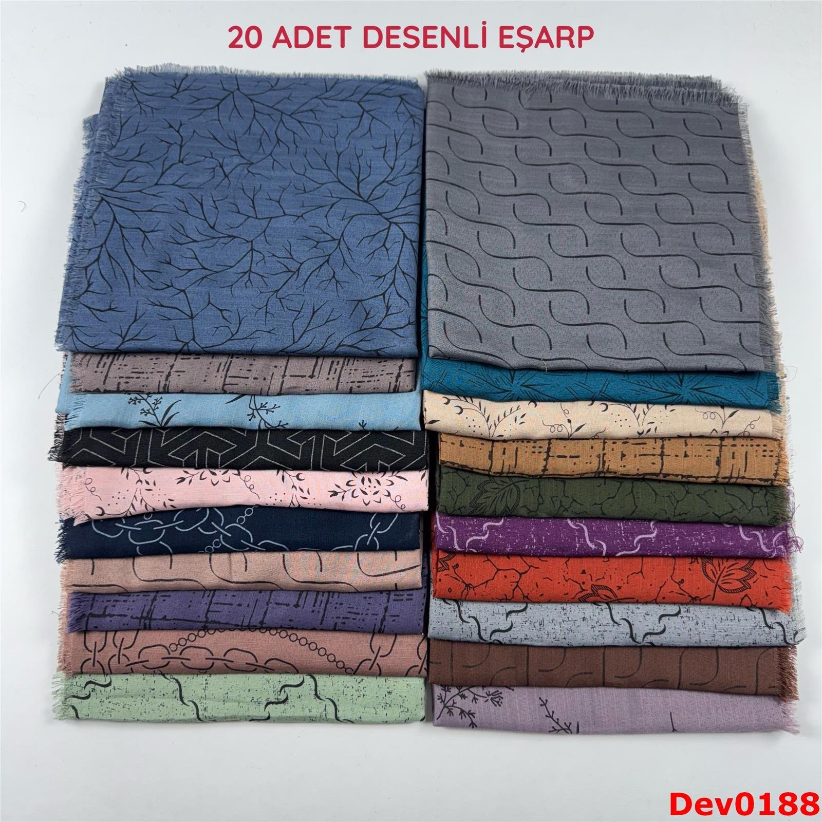 KAMPANYA.. 20 Adet Desenli Eşarp