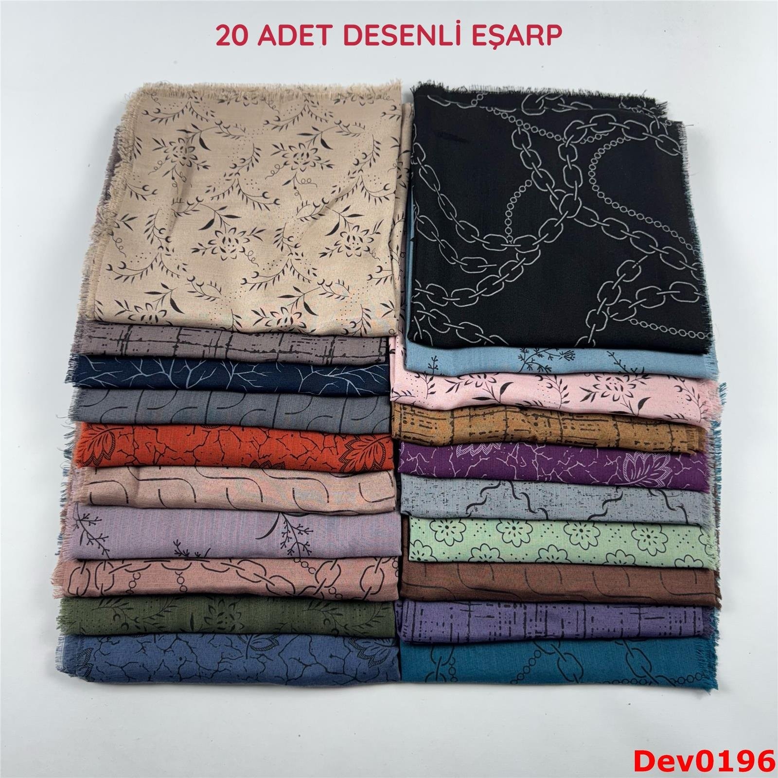 KAMPANYA.. 20 Adet Desenli Eşarp