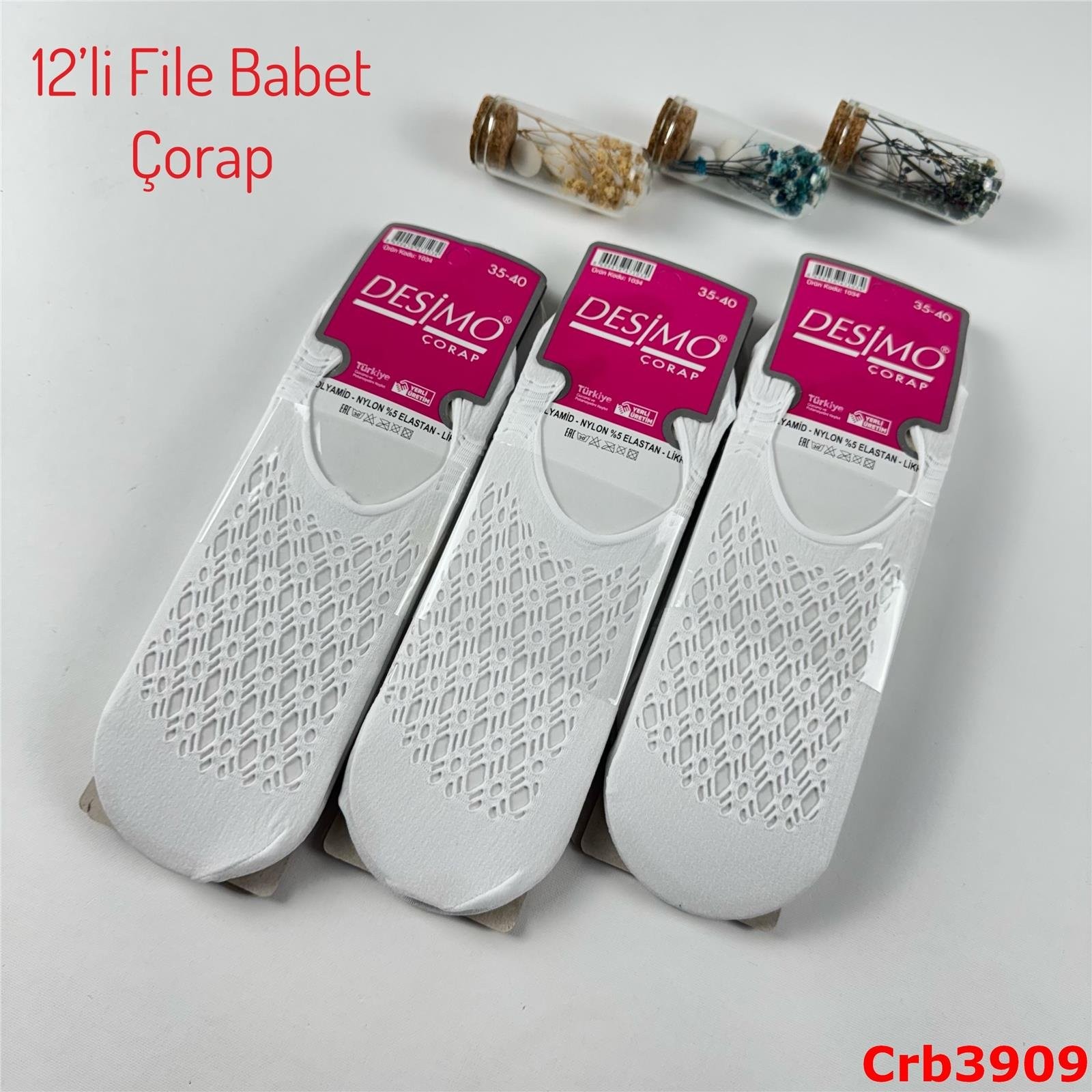J-112 12'li File Babet Çorap
