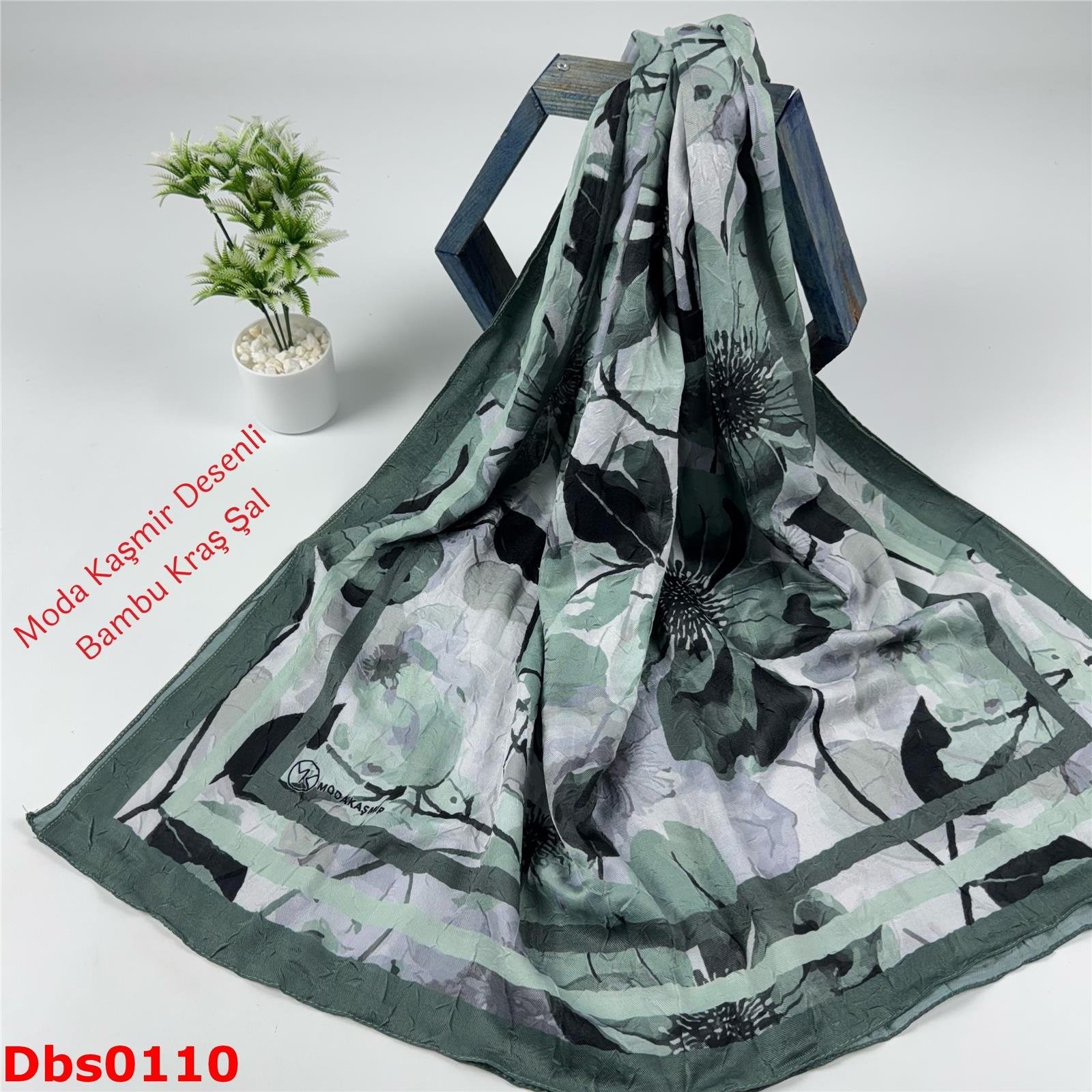 K-128 Moda Kaşmir Desenli Bambu Kraş Şal