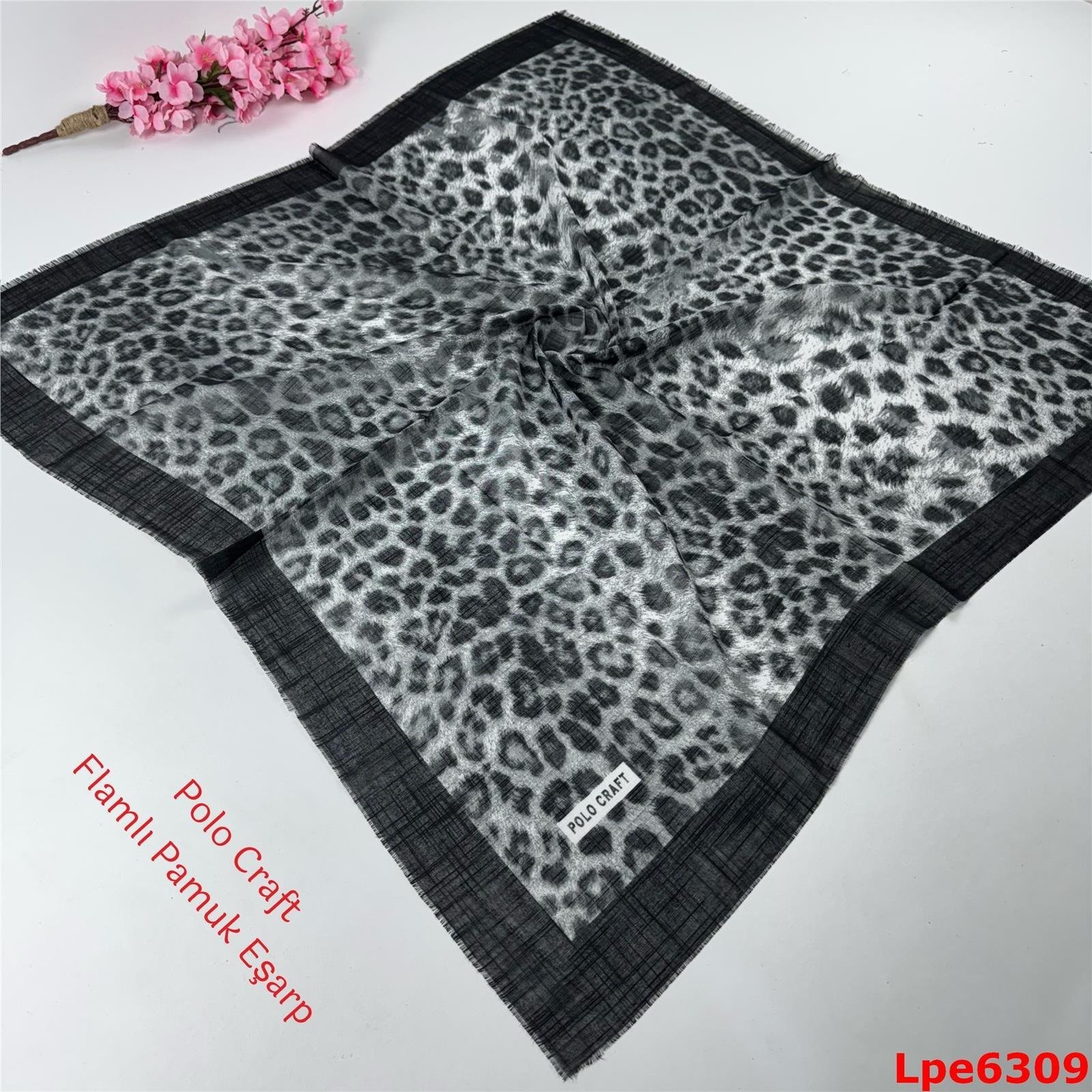 N-075 Polo Craft Flamlı Pamuk Eşarp