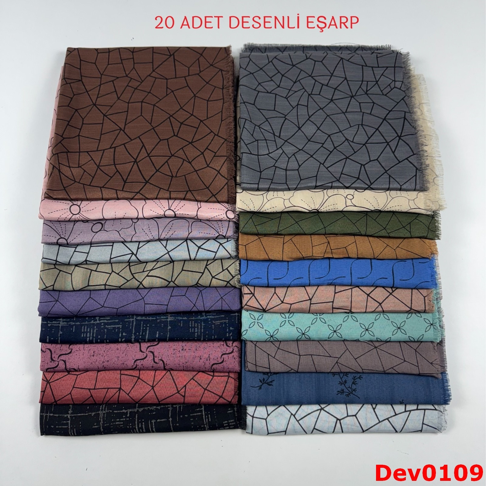 KAMPANYA.. 20 Adet Desenli Eşarp