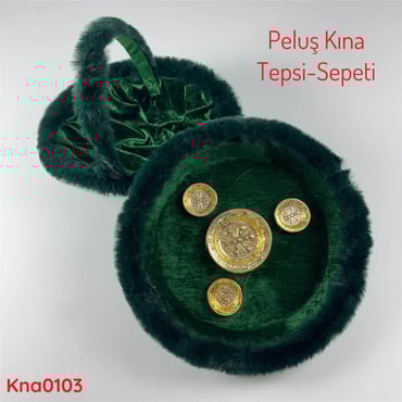 ZV-059 Peluş Kına Tepsi&Sepeti
