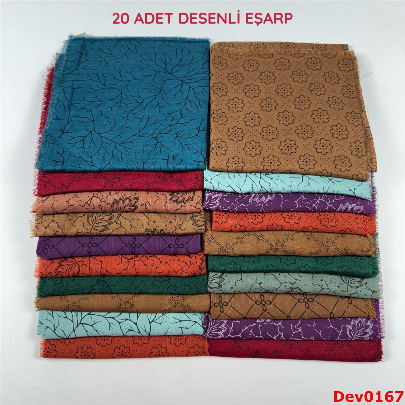KAMPANYA.. 20 Adet Desenli Eşarp