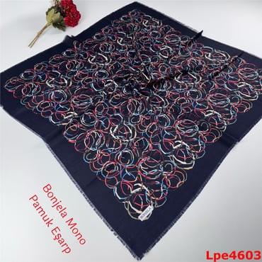 N-075 Bonjela Mono Pamuk Eşarp