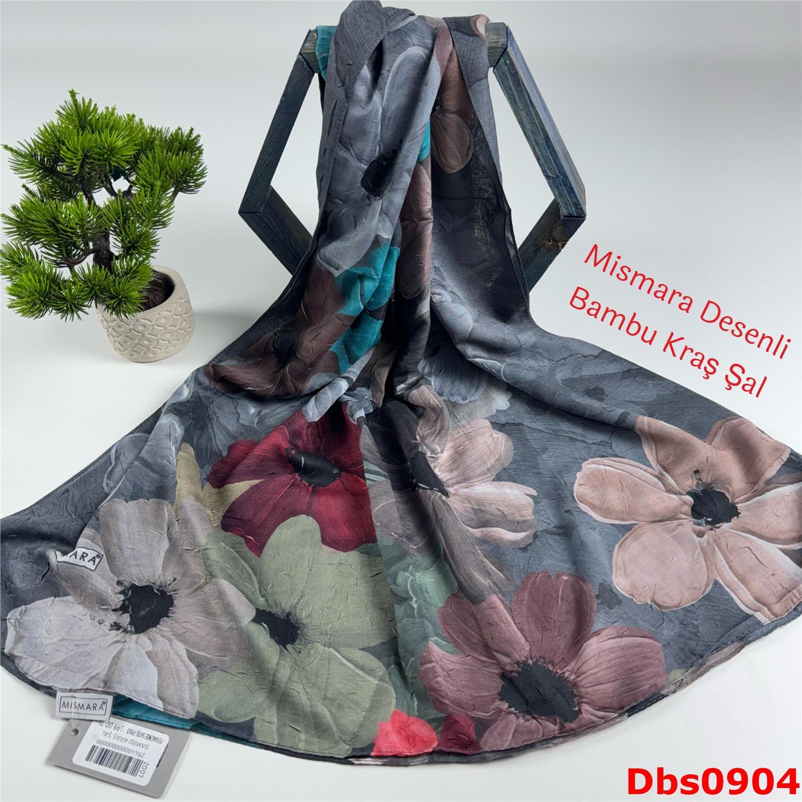 Y-043 Mismara Desenli Bambu Kraş Şal